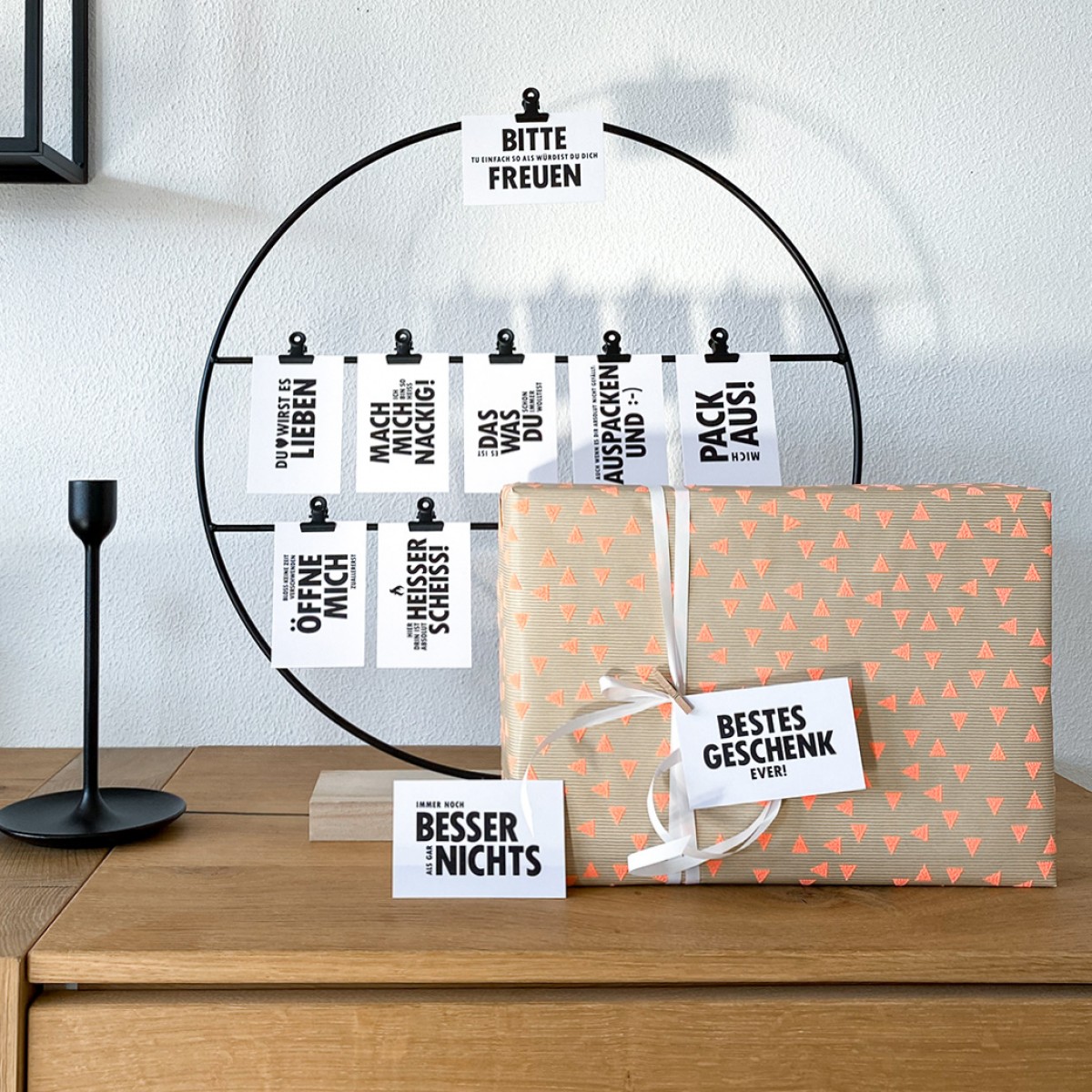 TYPOP 10-teiliges Geschenkanhänger-Set 85 x 55 mm