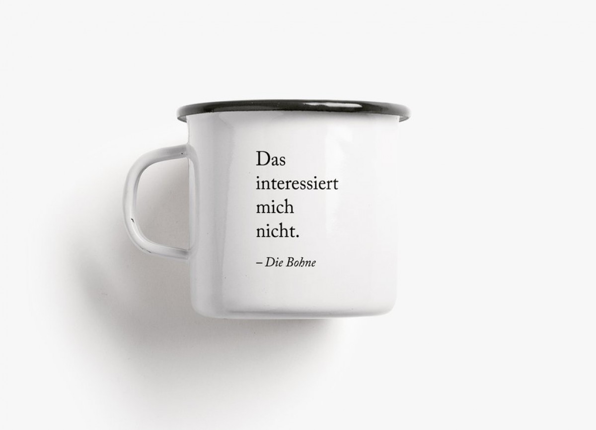 typealive / Emaillebecher Tasse / Die Bohne
