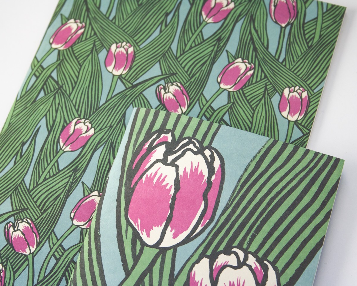 2er Set Notizhefte mit Tulpen // Papaya paper products