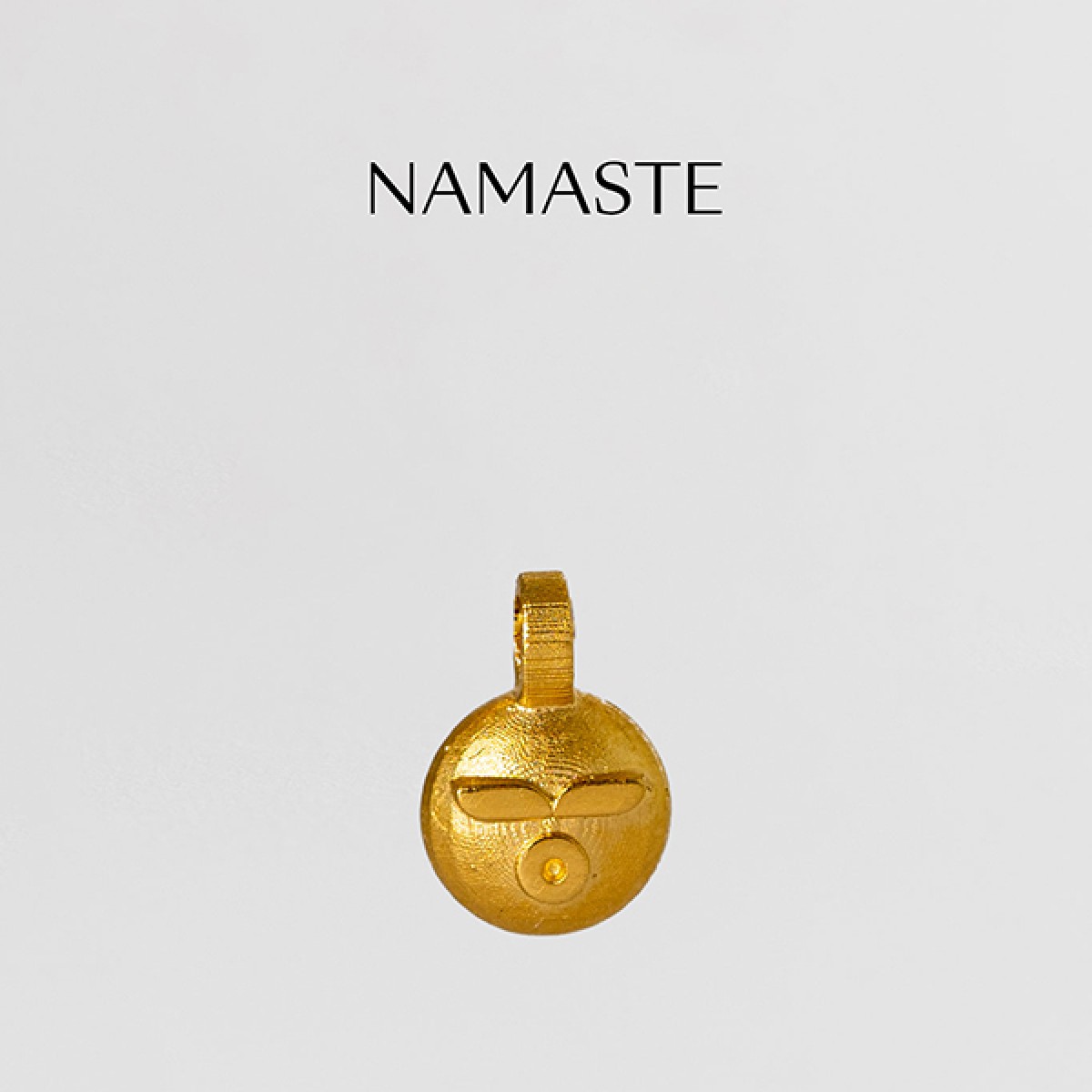 related by objects - vibe necklace - namaste - 925 Sterlingsilber - goldplattiert 