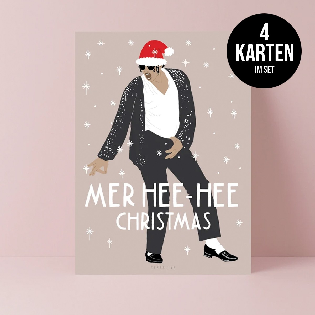 typealive / Weihnachtskarten 4er Set / Mer Hee Hee