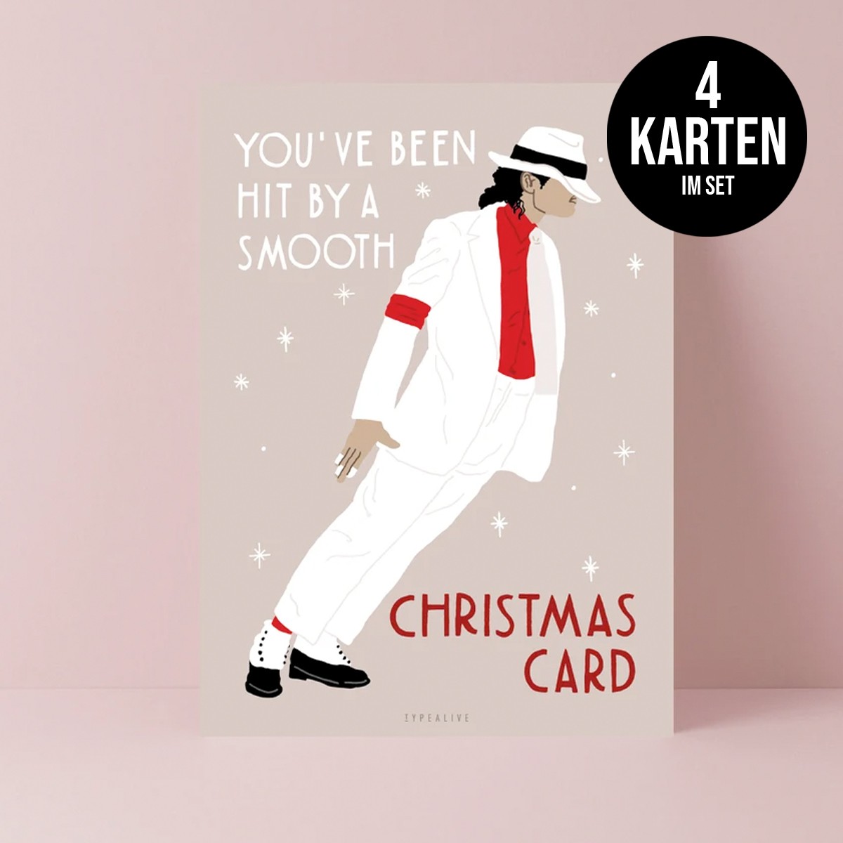 typealive / Weihnachtskarten 4er Set / Smooth Christmas Card