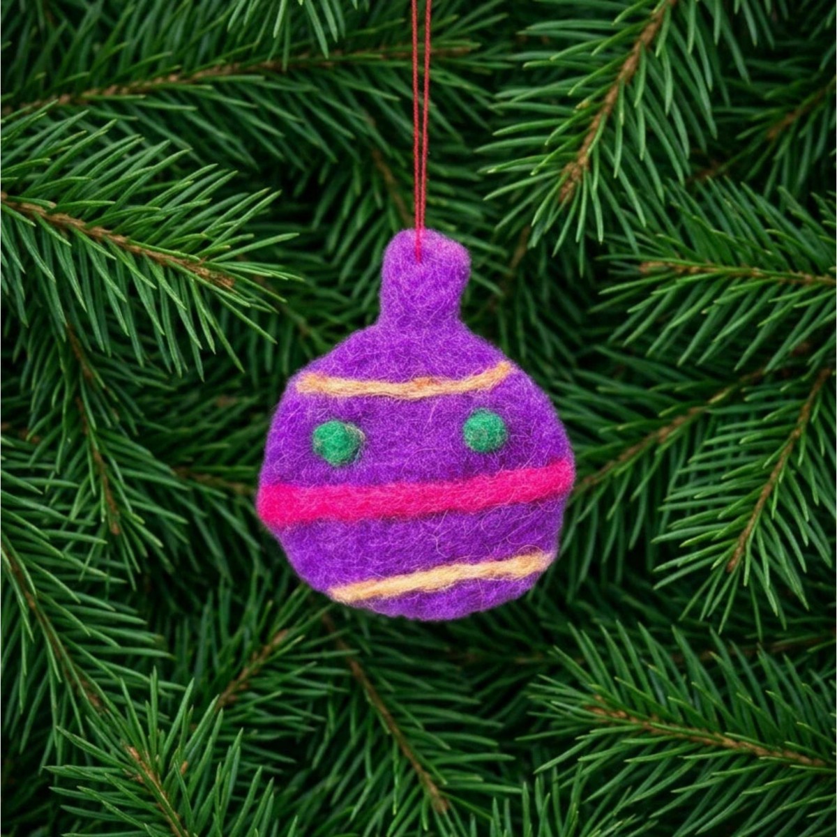 Weihnachtskugel-Weihnachtsdeko-aus Filz  – Ettmoln