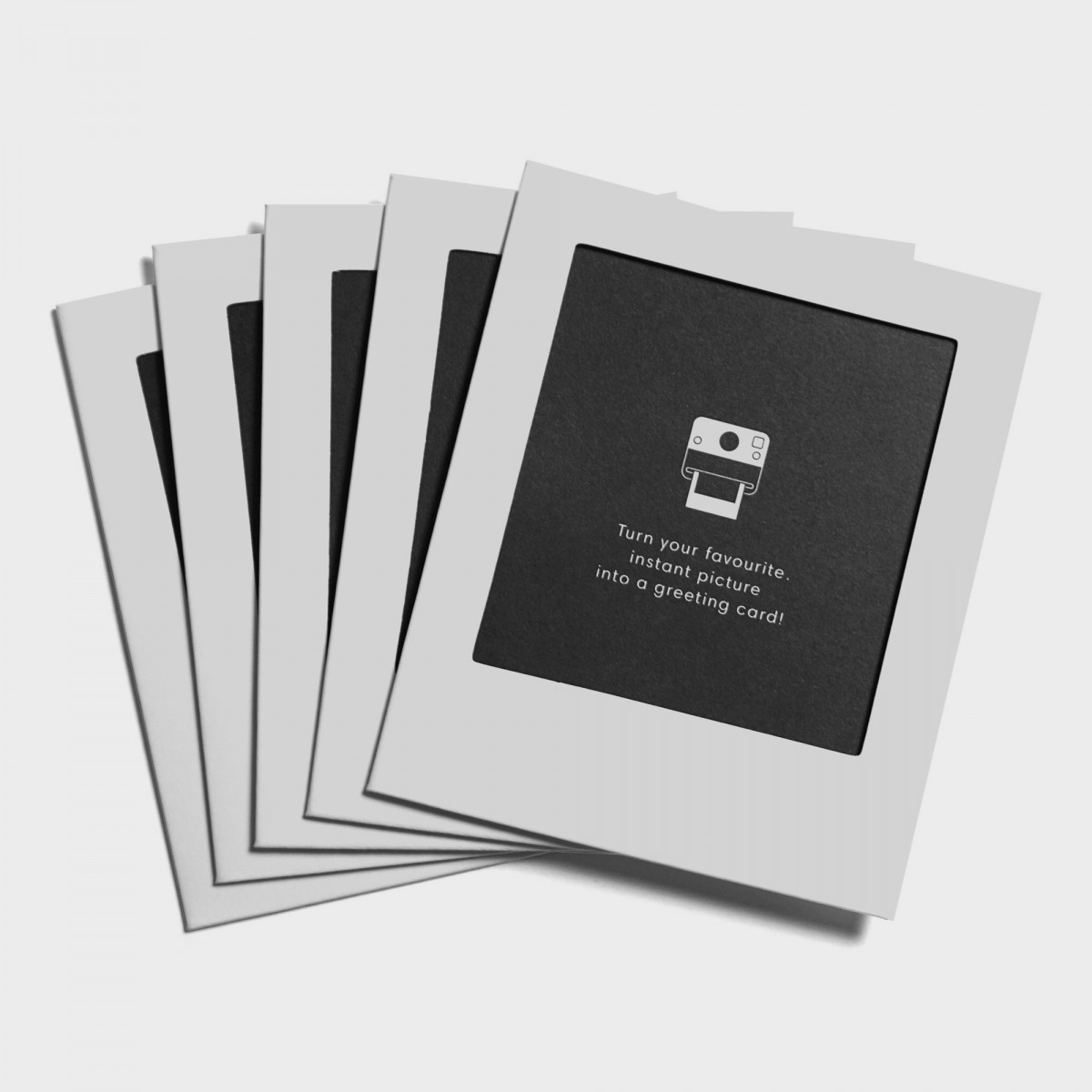 5 x Instant Photocards „White“ DIY