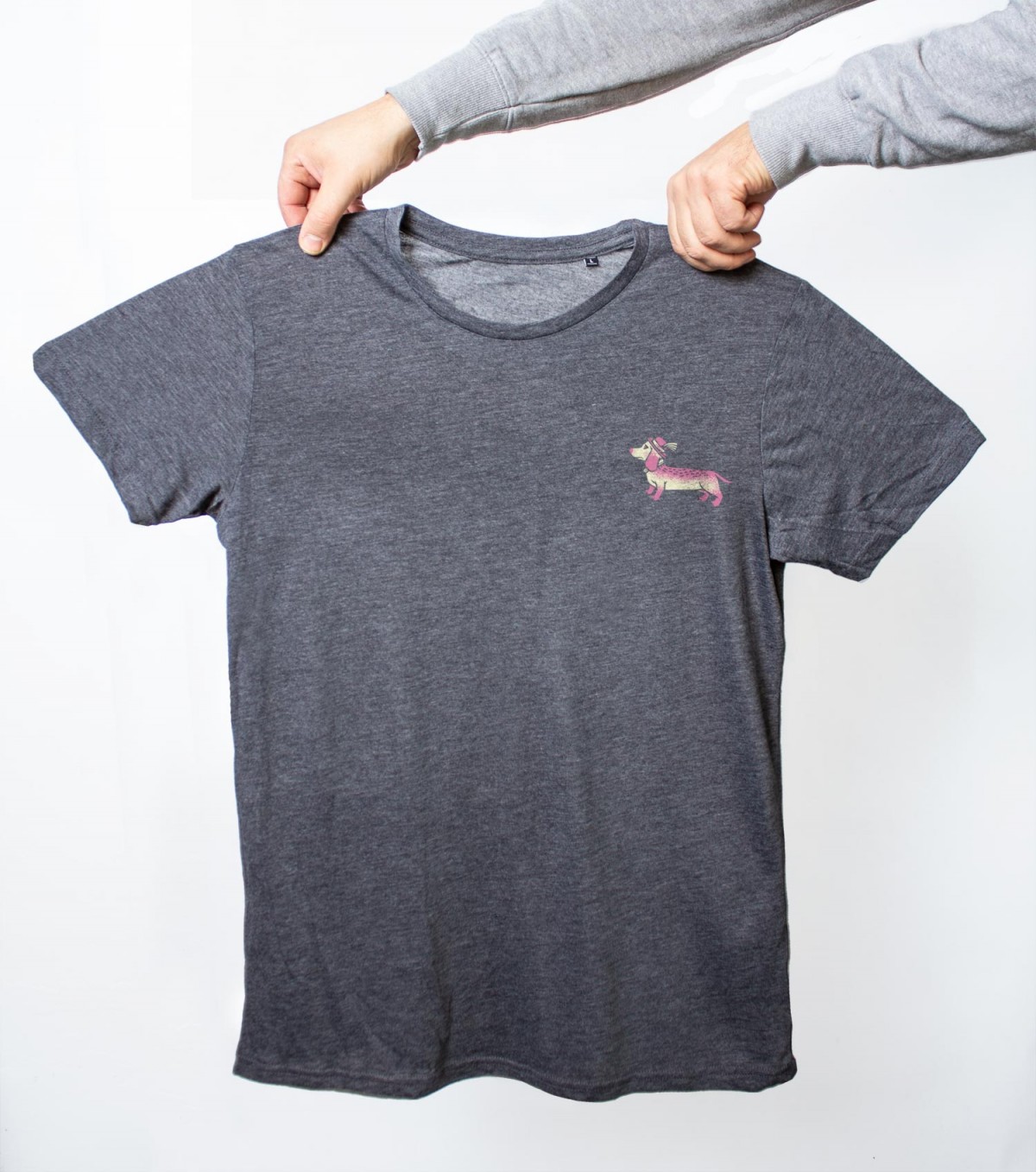 Martin Krusche - T-Shirt »Wiener Dog« Dark Heathergrey