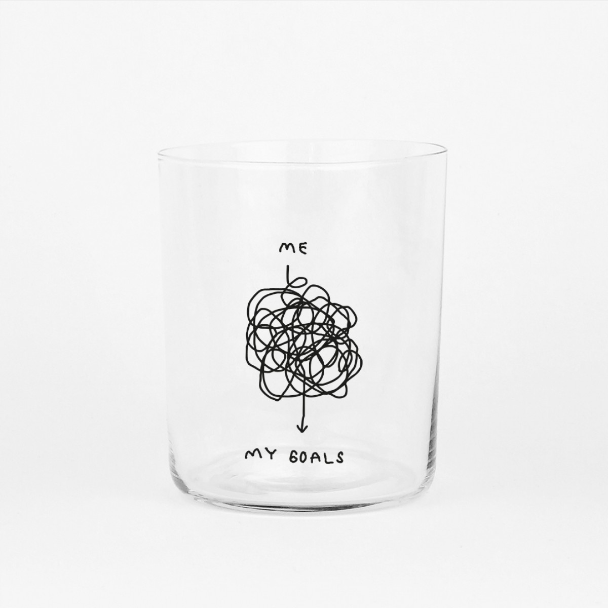 ME AND MY GOALS - 550ML Glas - yahya studio, johanna schwarzer