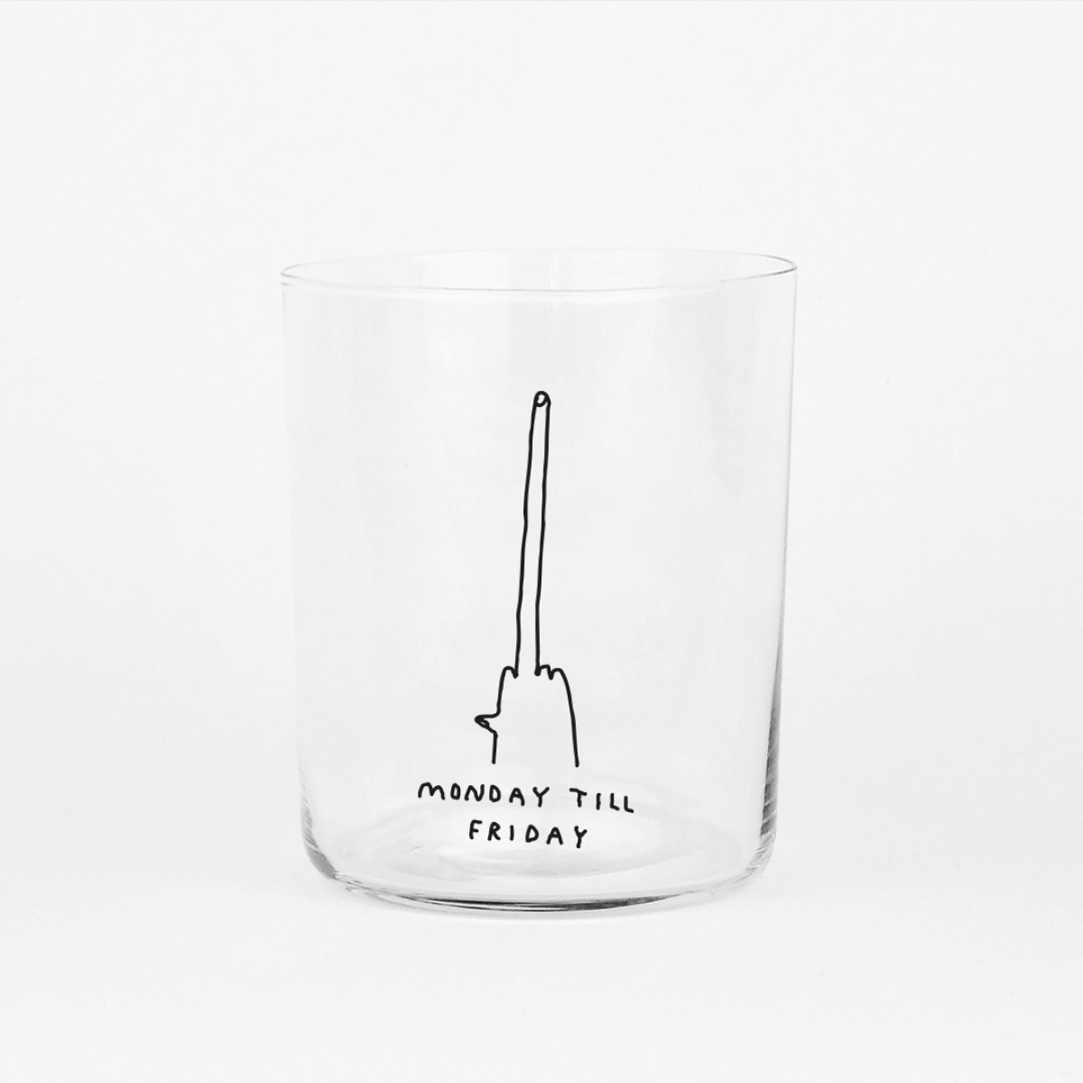 Monday till friday - 550ML Glas - yahya studio, johanna schwarzer