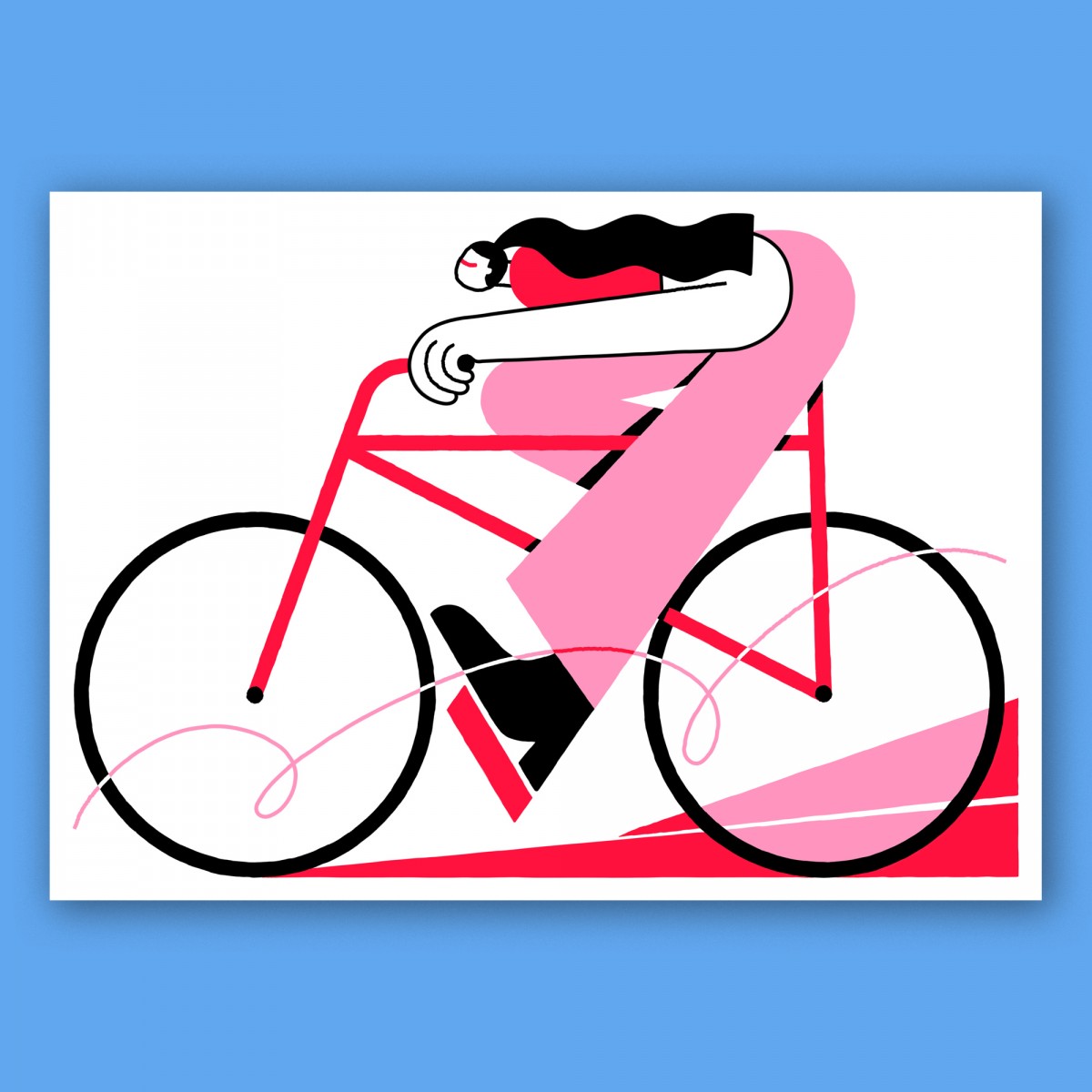 Anne Albert - Siebdruck - Bike – 42 x 30 cm