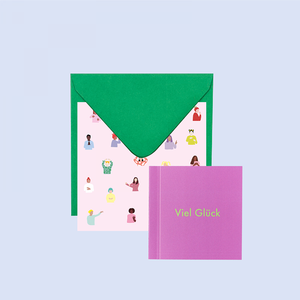 talking hands flipbooks - Grußkarte mit Daumenkino "Viel Glück"
