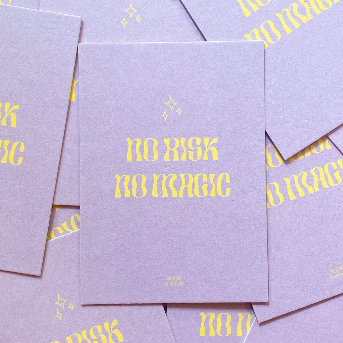 No Risk No Magic | Grußkarte, Postkarte, Geburtstagskarte | Slow Sunday Studio