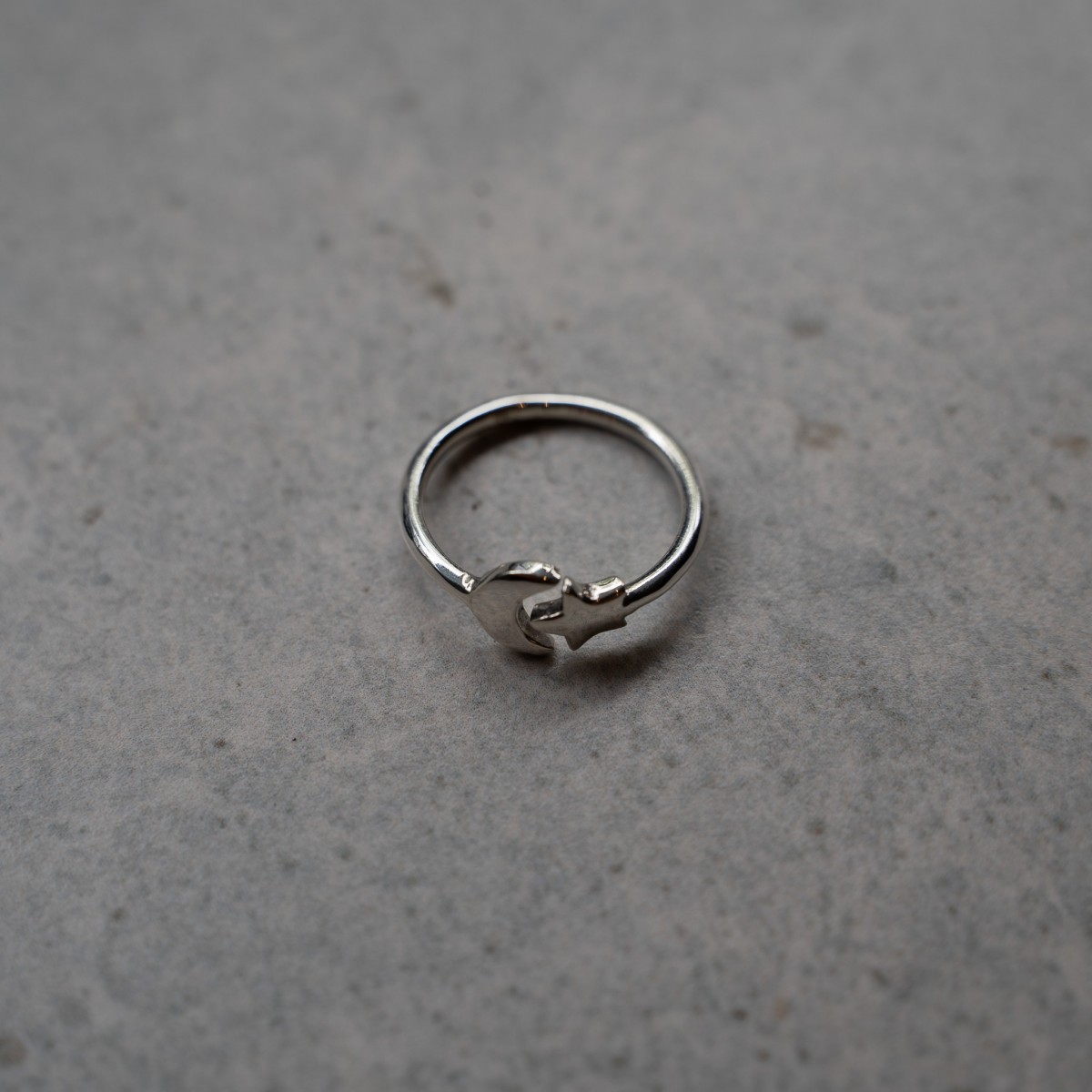 Ring Mond und Stern Silber Fünf Clothing