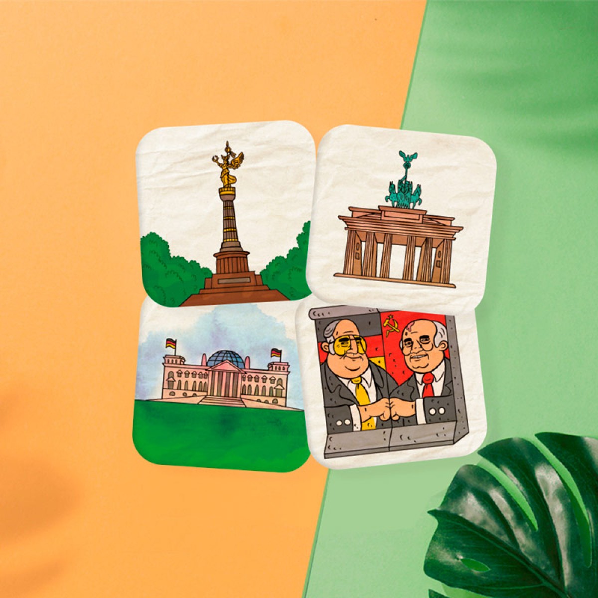 Stadtliebe® | Berlin Bierdeckel Postkarten 4er Set I