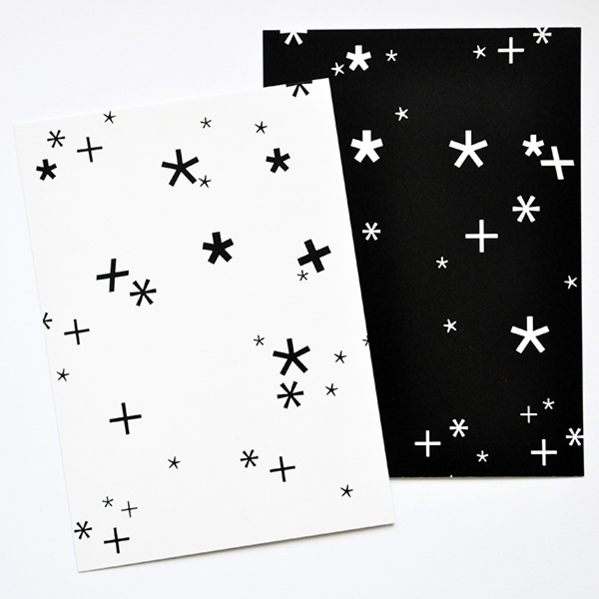 nahili 10er-Set POSTKARTEN Typo Schnee "Leise rieselt...Helvetica" Weihnachtskarte