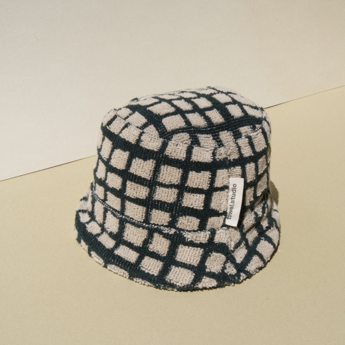 Towel.Studio | Bold Grid Bucket Hat | Forest Green