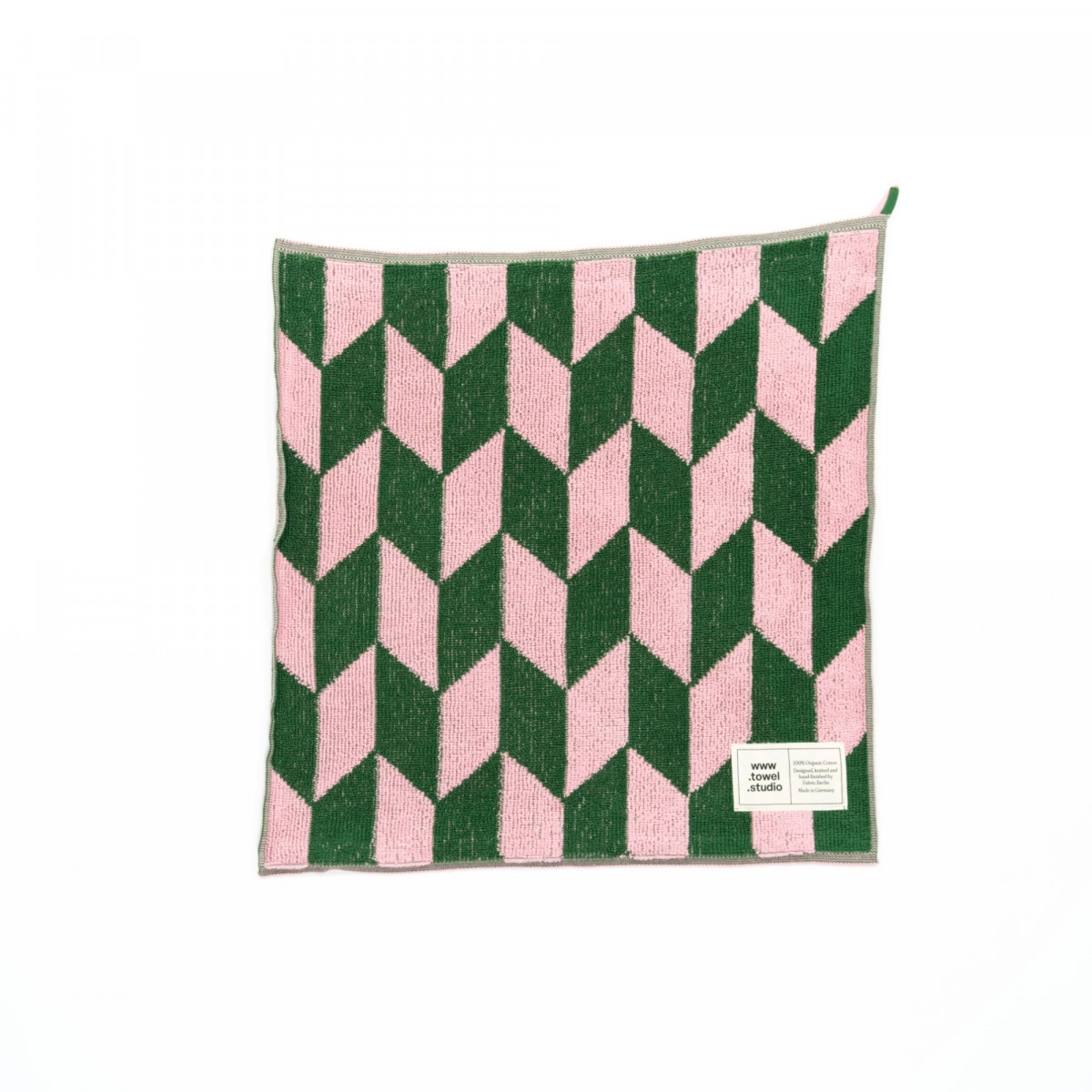 Towel.Studio | Arrow Tail Küchenhandtuch | Rosa & Grün