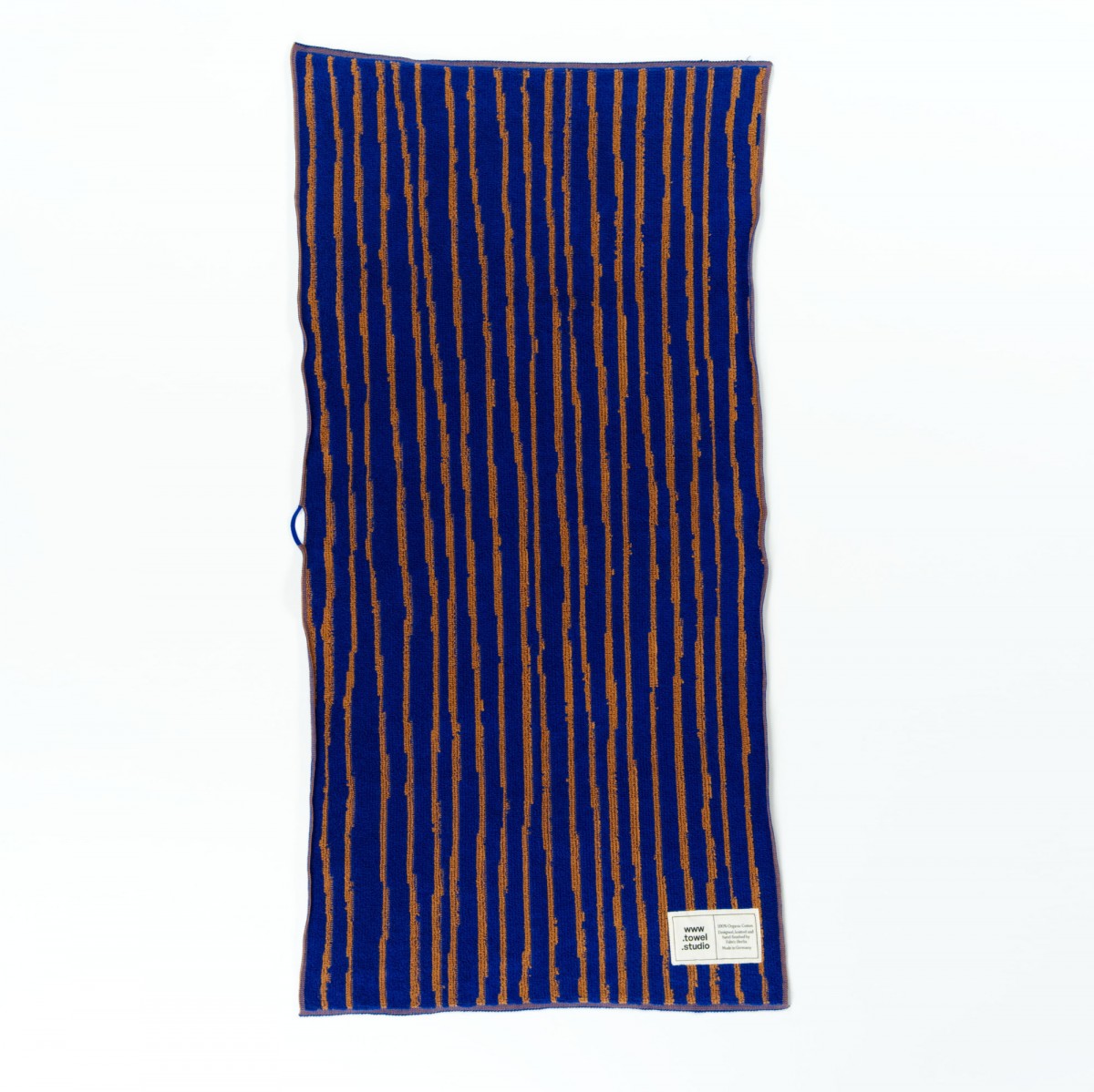 Towel.Studio | Stripe Handtuch | Azure & Chestnut