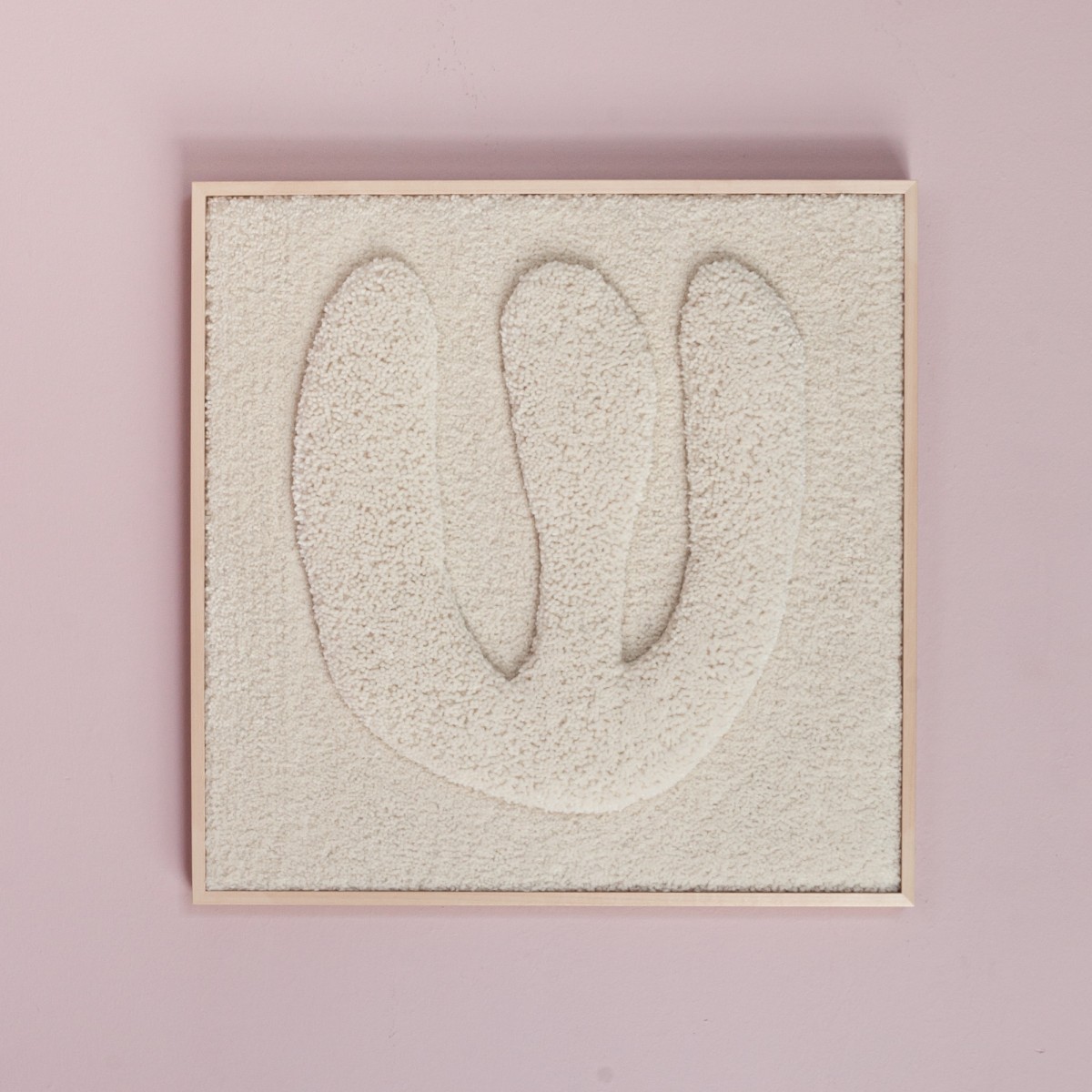 Gerahmter Wandteppich - MONOCHROME SHELL // Rosa Rauscher
