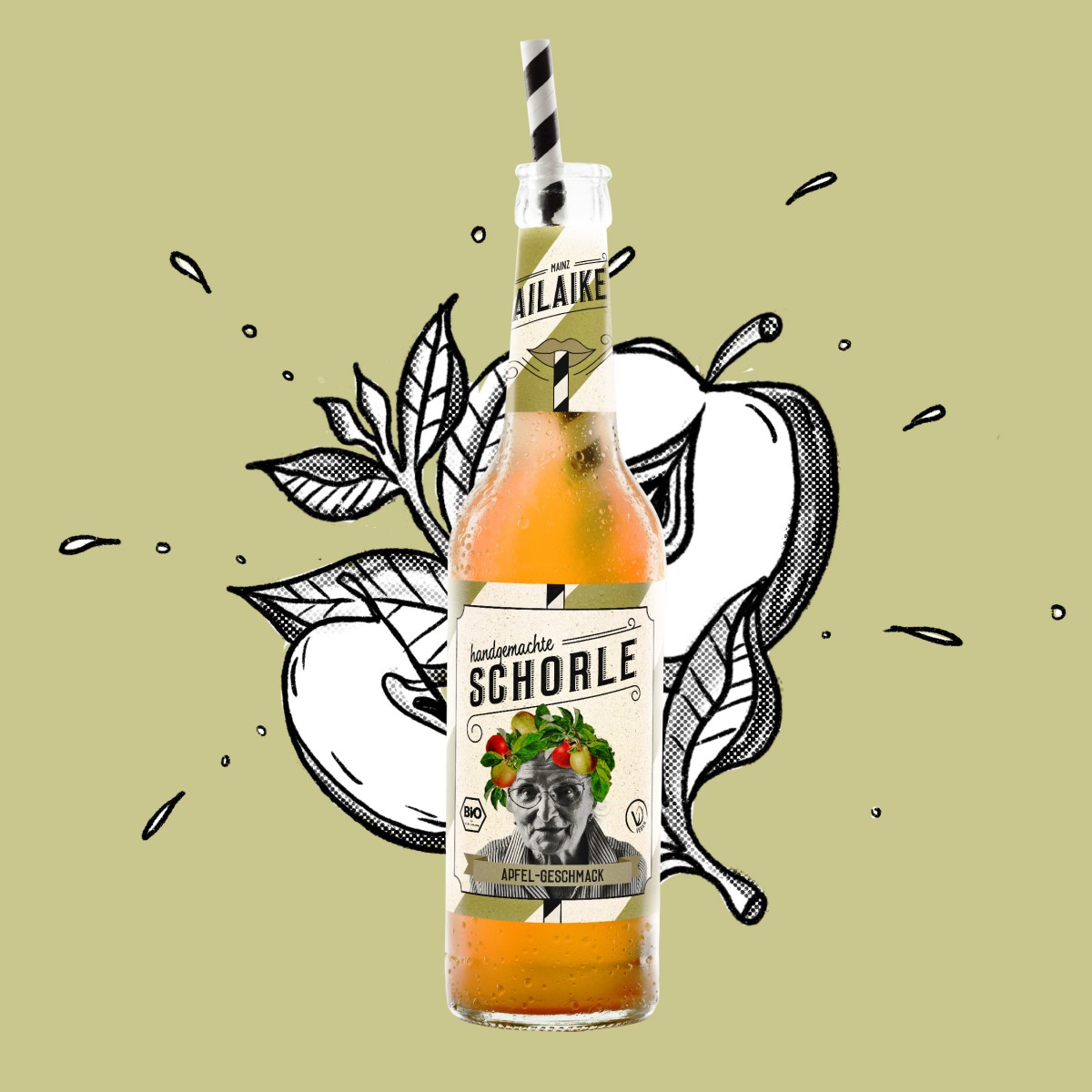 15x AiLaike Bio-Schorle Apfel