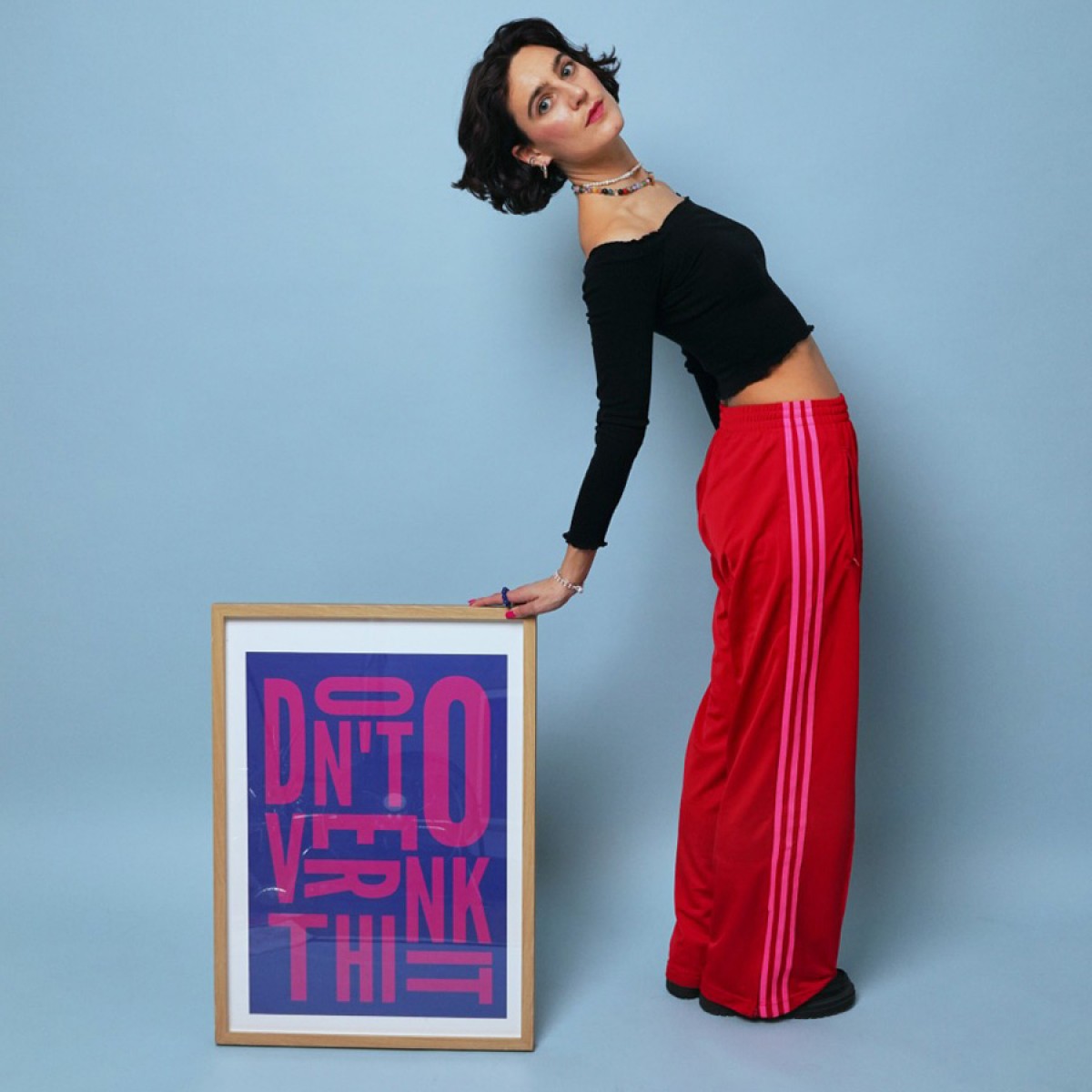 annieannie - don't overthink it poster (blau)