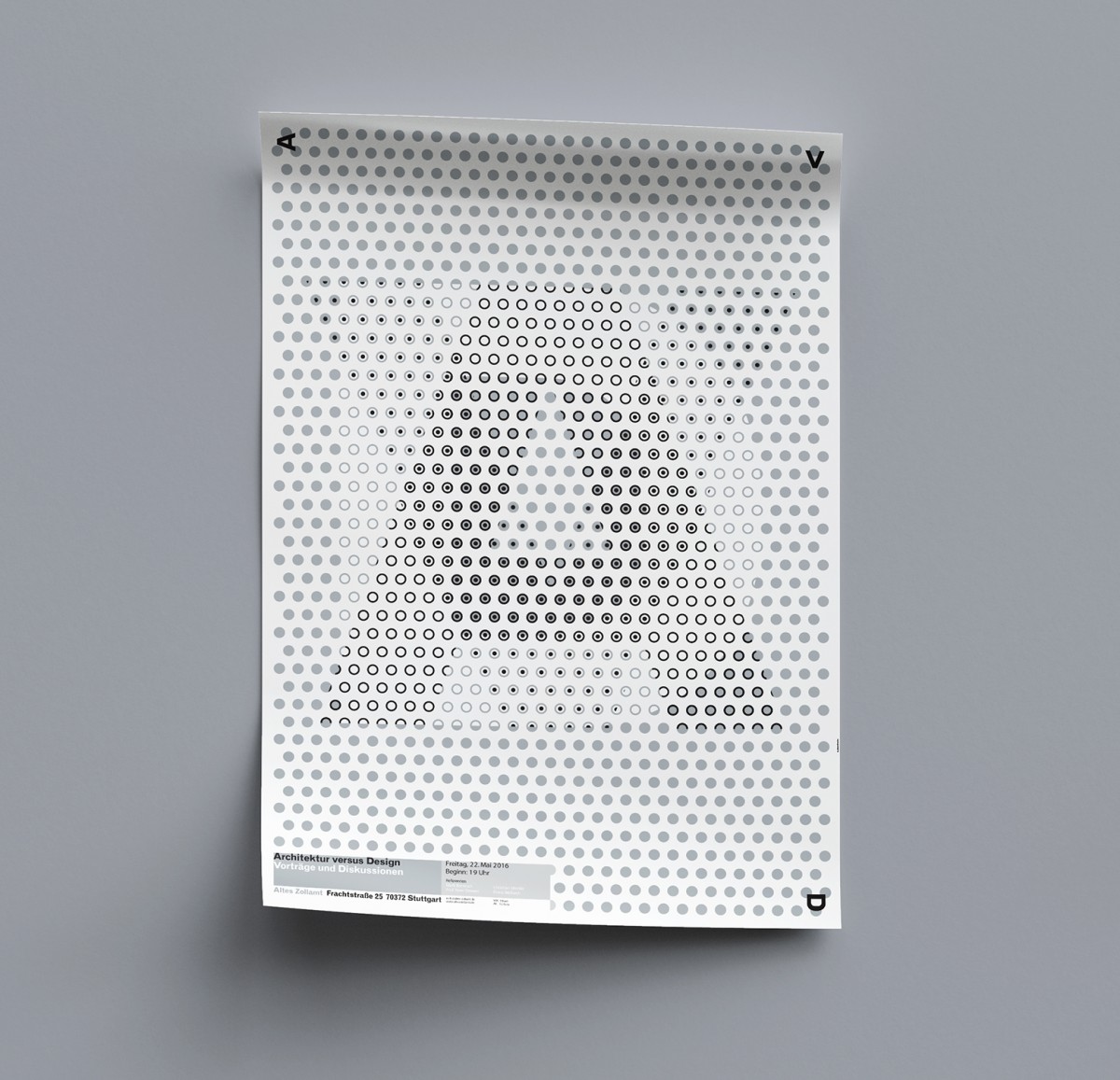 hinzkunst Plakat „Architektur versus Design“ DIN A1