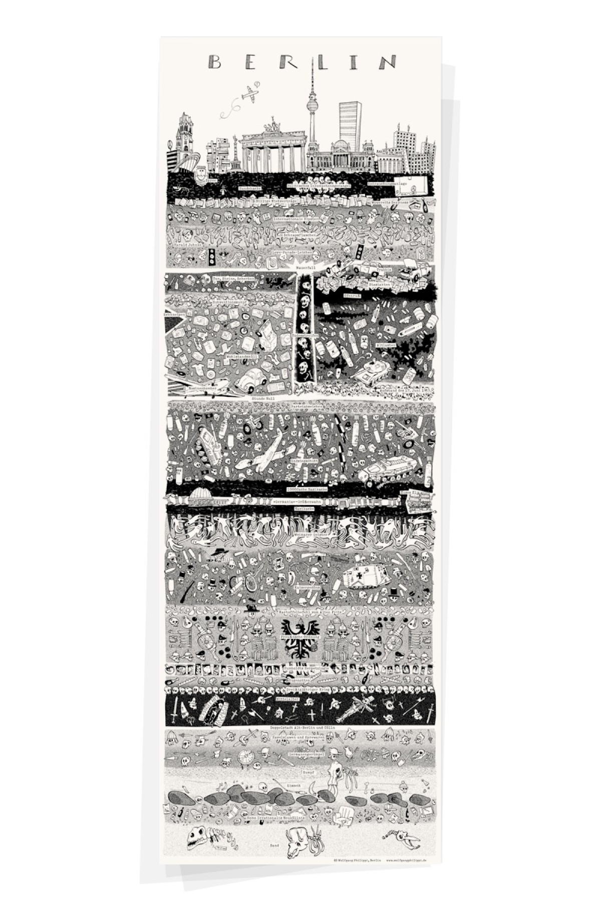 Wolfgang Philippi BERLIN PLAKAT 30x88 cm
