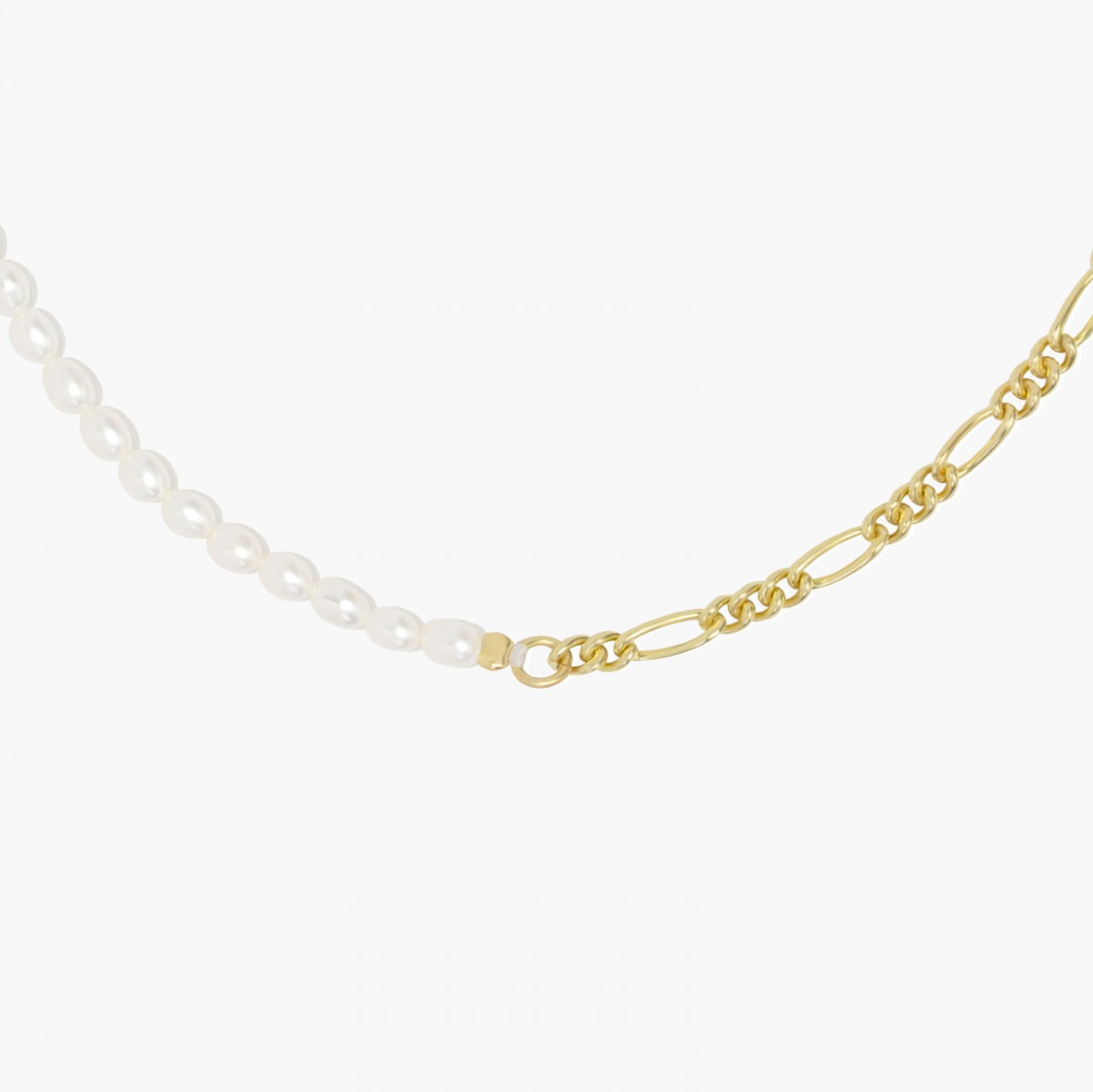 Best Of Both Worlds Necklace | Halb und Halb Süßwassperlen Halskette mit Gold Vermeil | Paeoni Colors