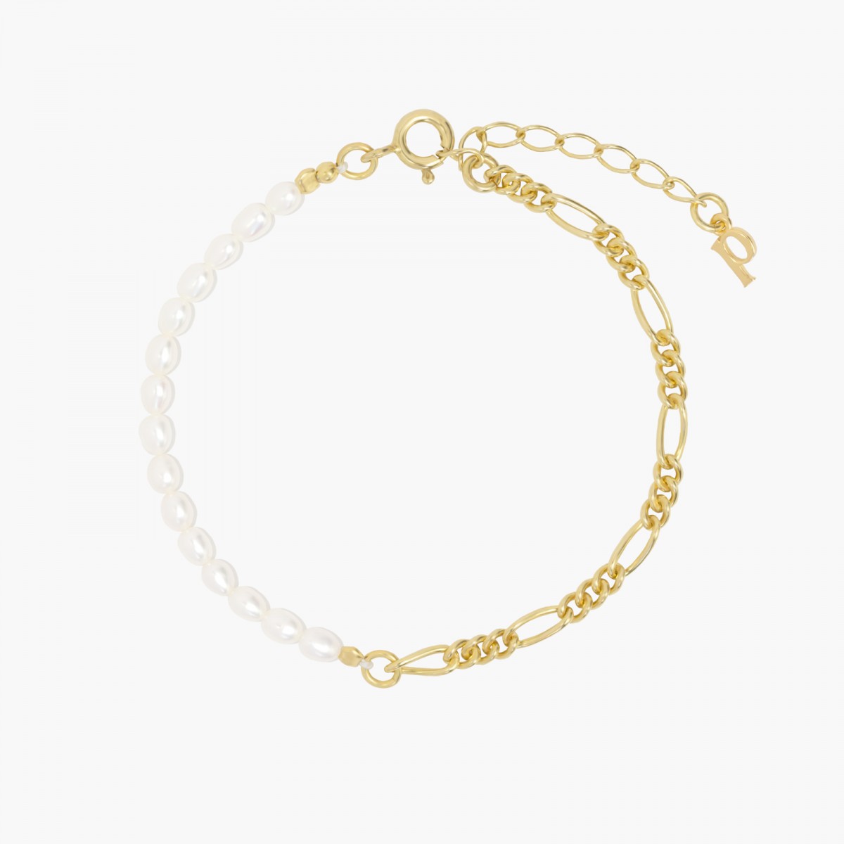 Best Of Both Worlds Bracelet | Halb und halb Süßwasserperlen mit Gold Vermeil | Paeoni Colors