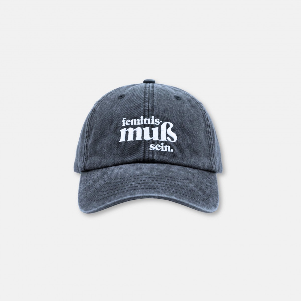 Low profile vintage black Cap Feminismuss – Brunhilda