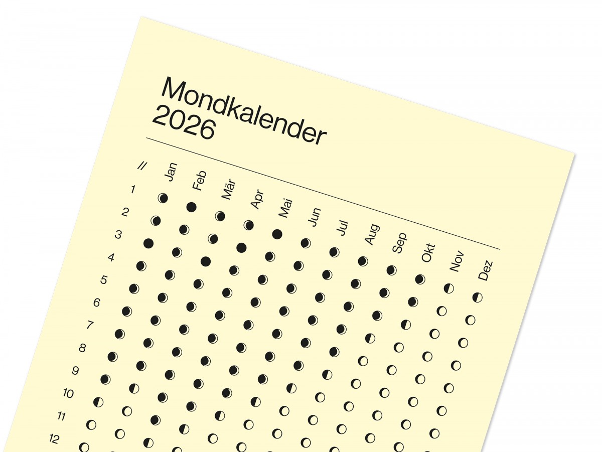 Wandkalender Mondphasen 2026 von Candrakala