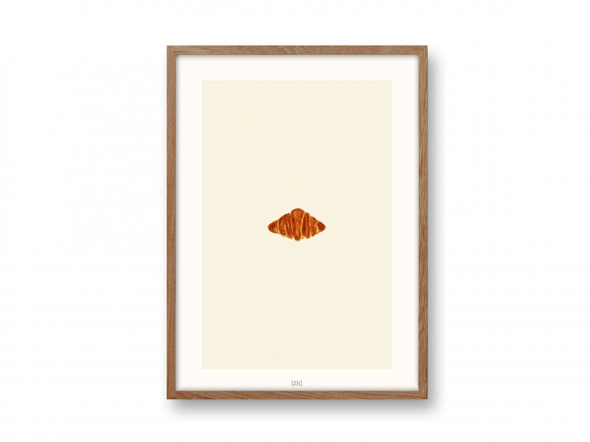 Croissant Kunstdruck A4 - SANS.