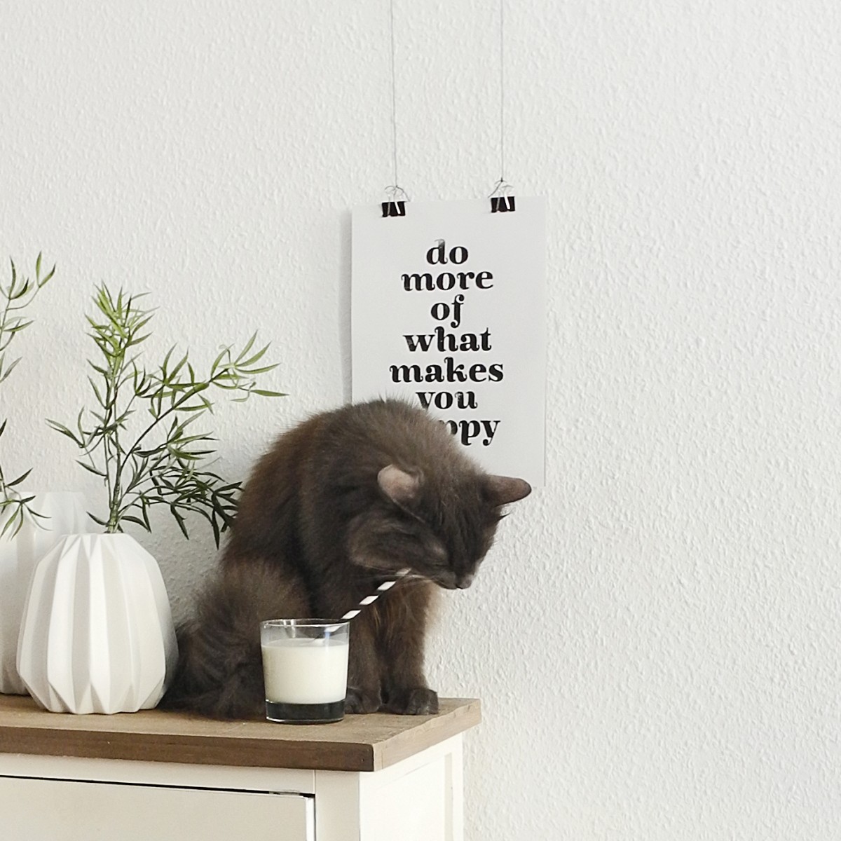 The True Type Linoldruck »do more of what makes you happy«, ungerahmt (DIN A4), Poster, Print, Typografie, Design
