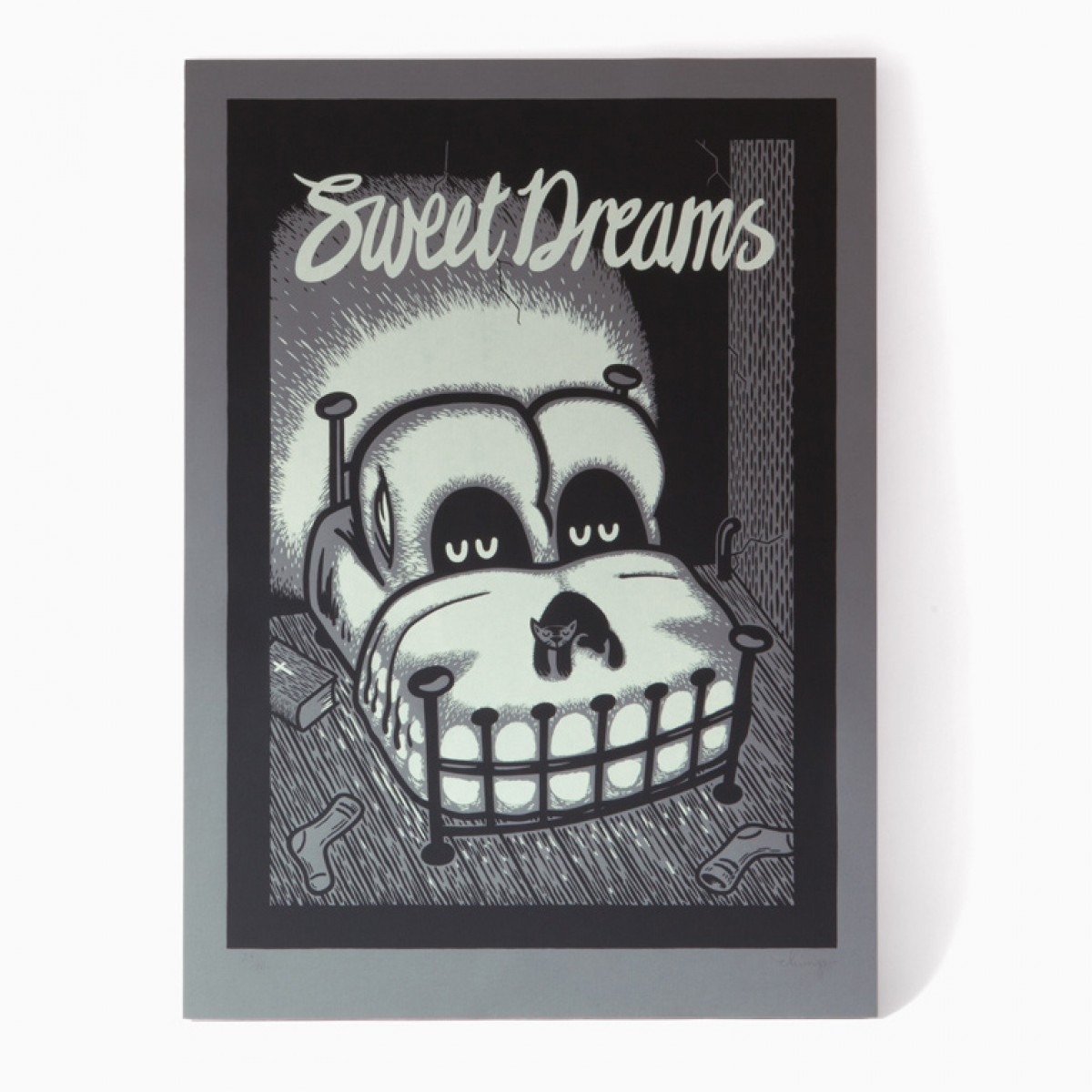 edition rikiki Siebdruck Dave the Chimp – Sleeping with the TV on