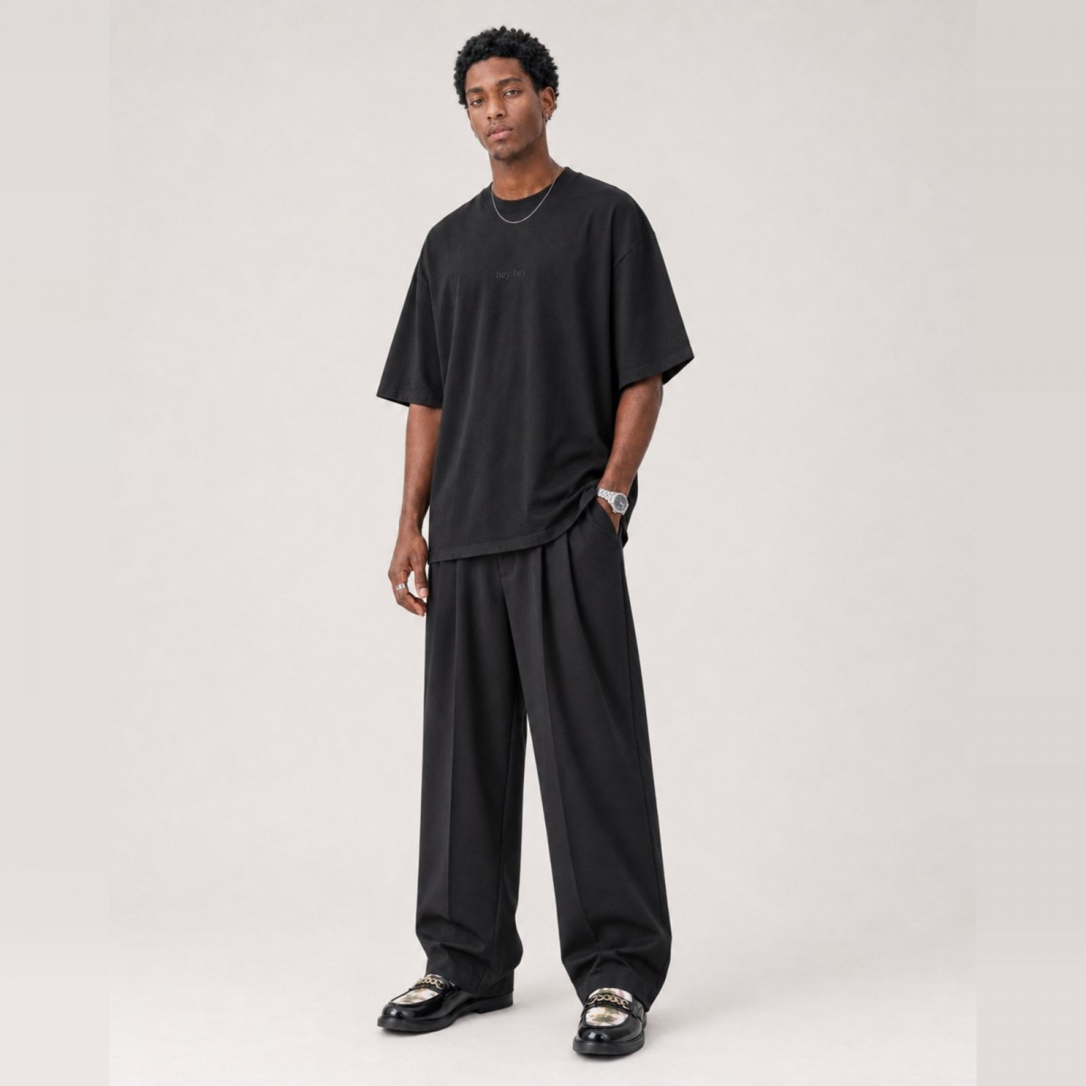 Essential T-Shirt Schwarz – Herren – hey hey studios