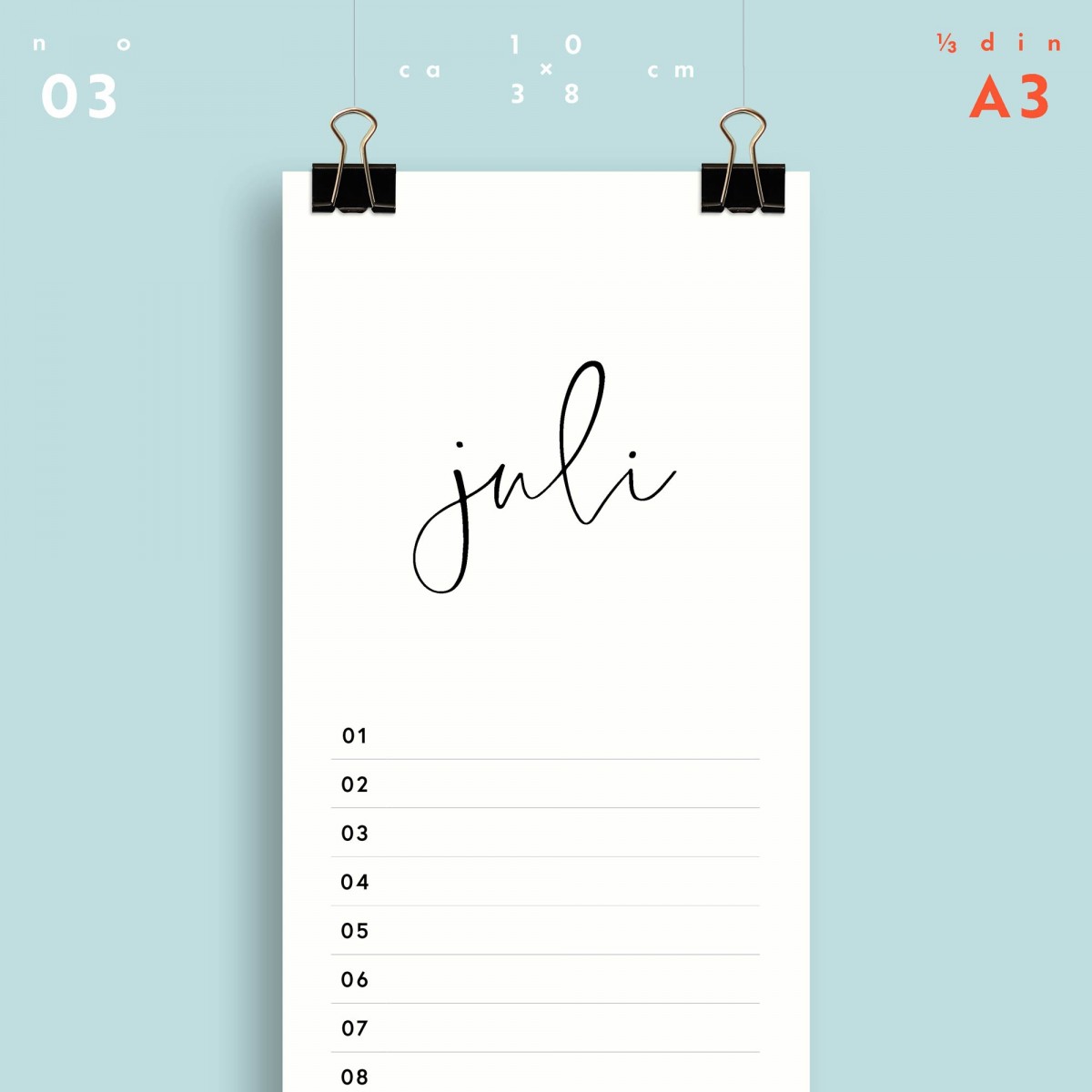 Geburtstagskalender Nr. 03 / immerwährend / frau rippe