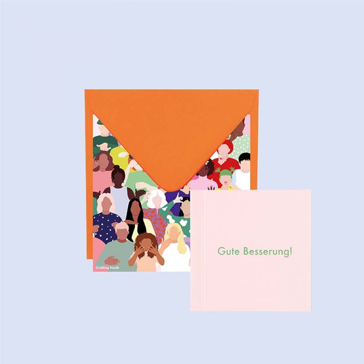 talking hands flipbooks - Grußkarte mit Daumenkino "Gute Besserung"