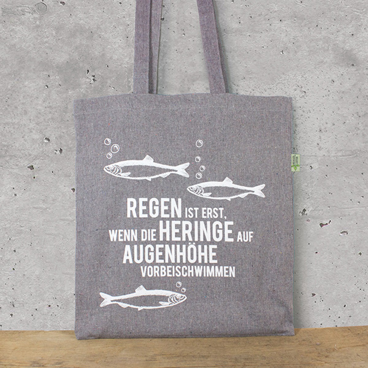 Bow & Hummingbird Baumwoll-Beutel "Regen ist..."