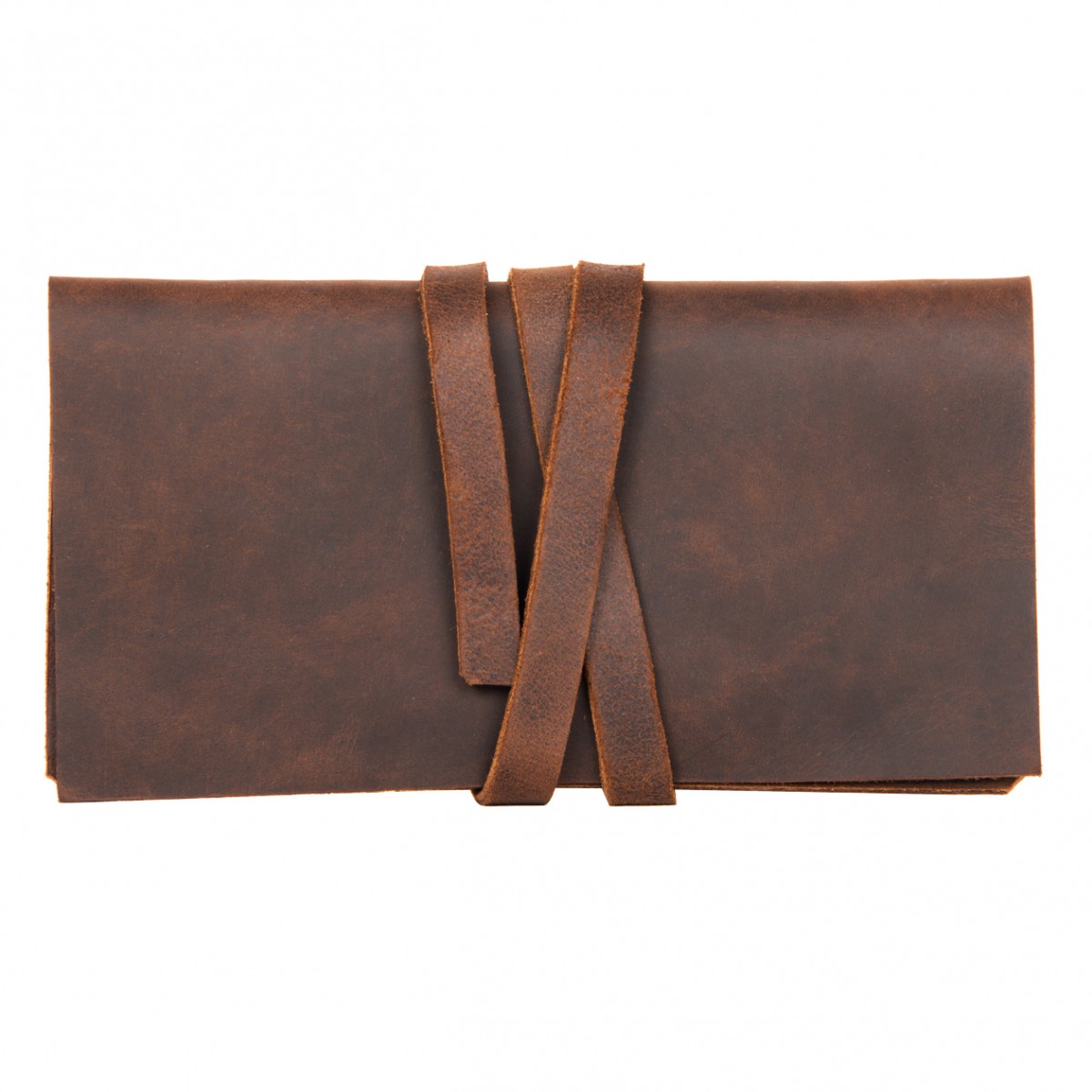 hecho. Tabakbeutel aus Pull-Up Leder | Handmade & Fair | „Rodrigo“ Dark Wood 