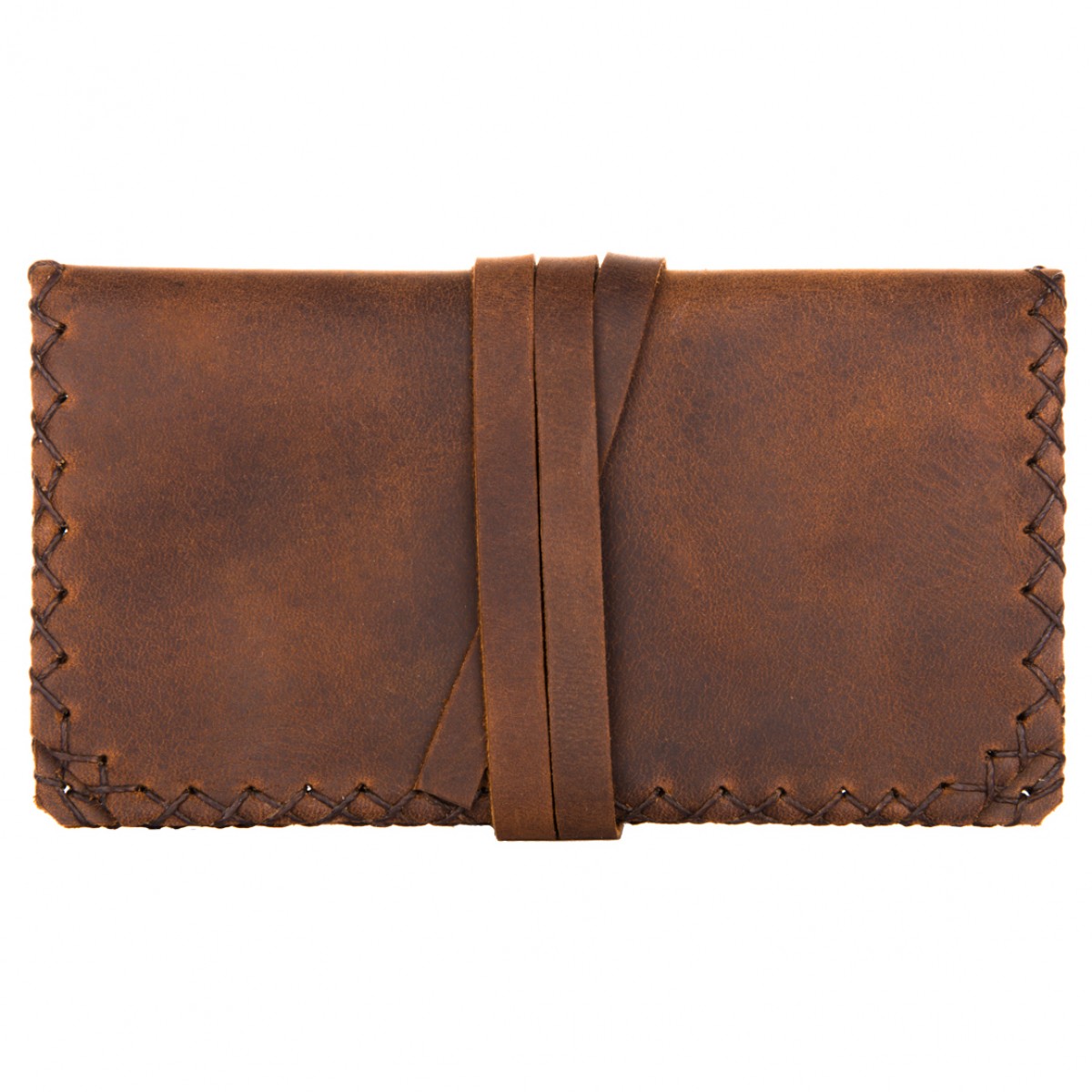 hecho. Tabakbeutel aus Pull-Up Leder | Handmade & Fair | „Gonzales“ Dark Wood 420Ed 