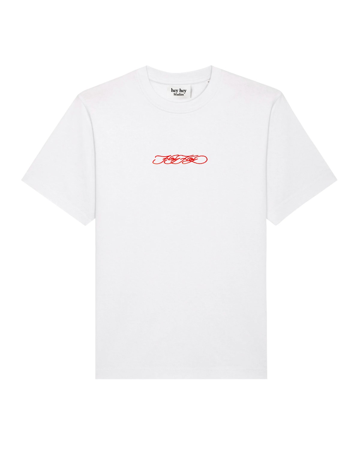 hey hey - Script T-Shirt - Throwback, reimagined. Limit 100