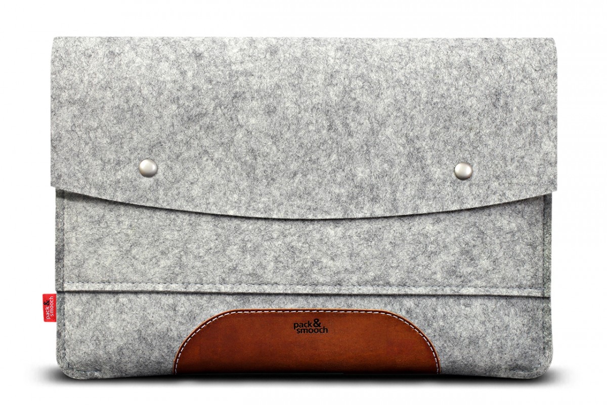 Pack & Smooch iPad Pro 11" / iPad Air 10.9" (2020) Hülle, Case "Hampshire" 100% Merino Wollfilz (Mulesing-frei), Pflanzlich gegerbtes Leder