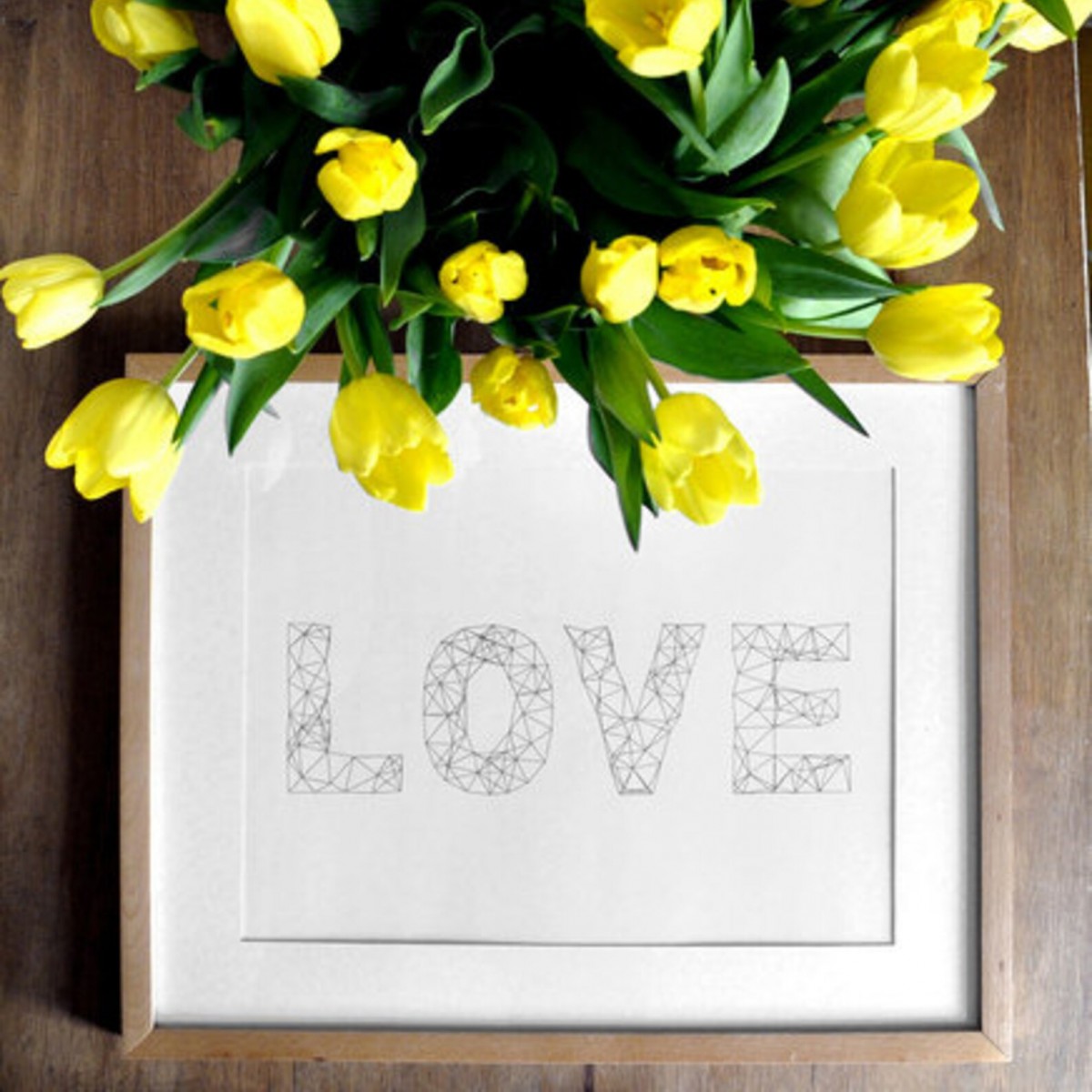 nahili ARTPRINT / POSTER geometrical "LOVE" Typo - Druck (DIN A3) Typografie Schrift-Grafik