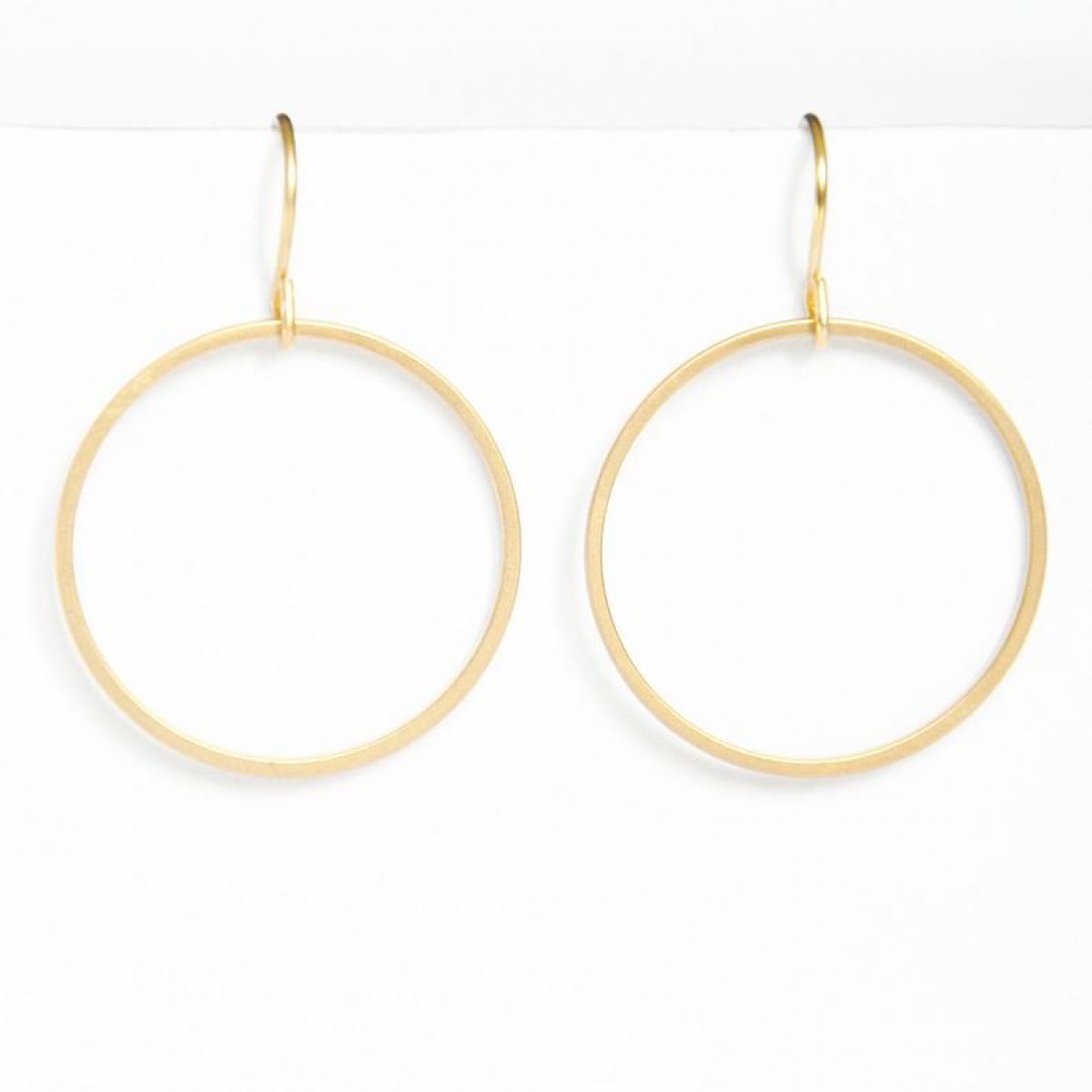 nahili OHRRINGE "shapes" - Kreis  minimal Gelbgold nickelfrei