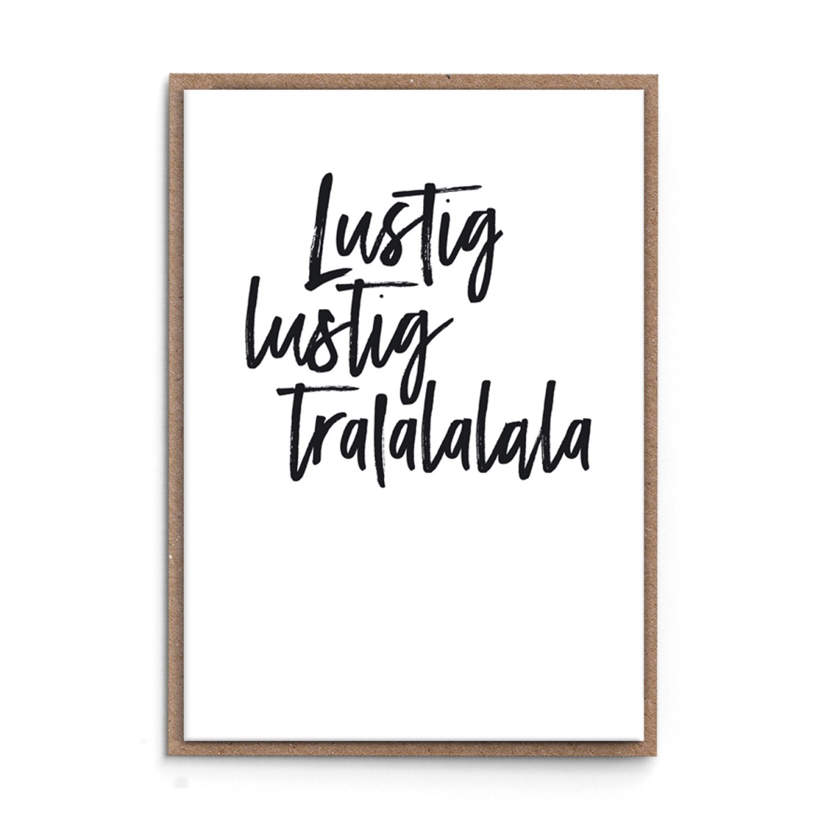 sonst noch was? schlichte Weihnachtskarte "Tralalalala"