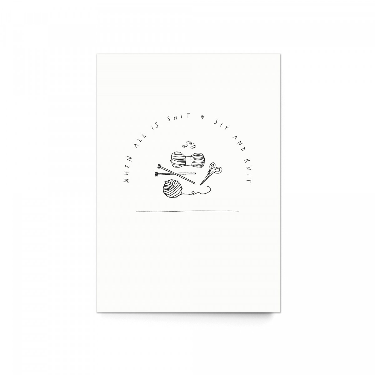 sonst noch was? Postkarte "Sit and Knit"