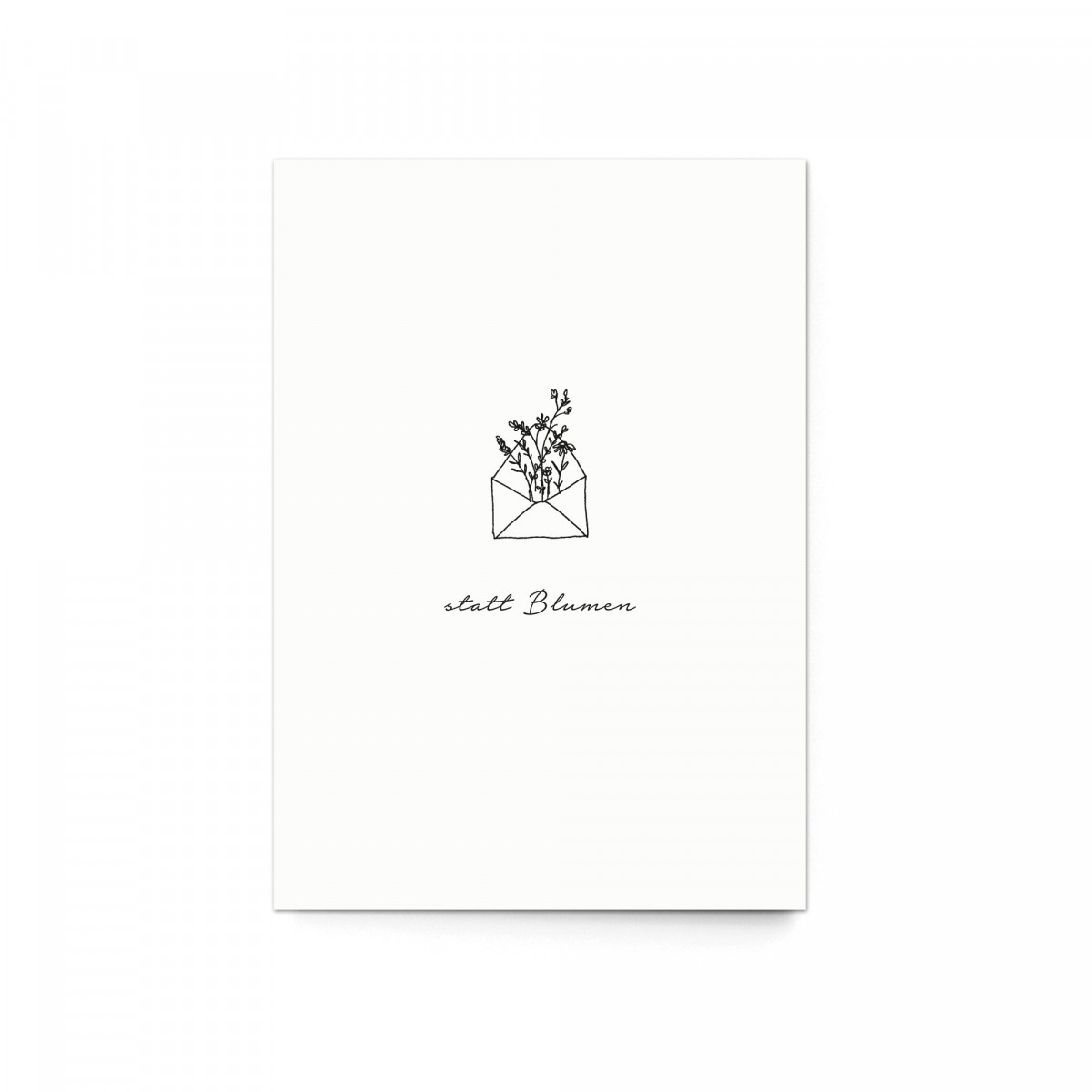sonst noch was? Postkarte "Statt Blumen"