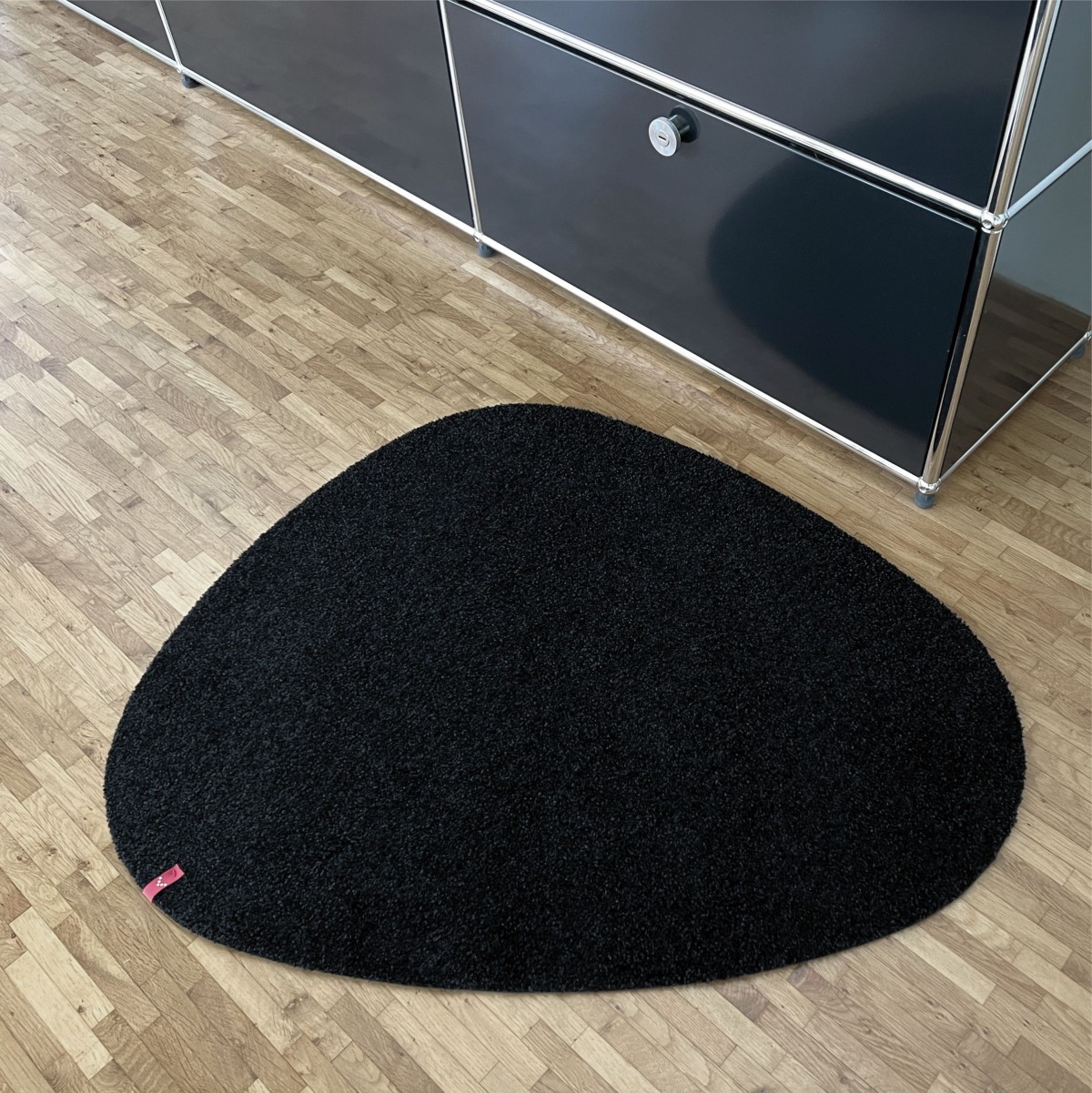 Keilbach Fußmatte kiesel 84x75cm,  nur 9 mm dick, rutschsicherer und strapazierfähiger PVC-Rücken, UV-beständige Polyamid Faser