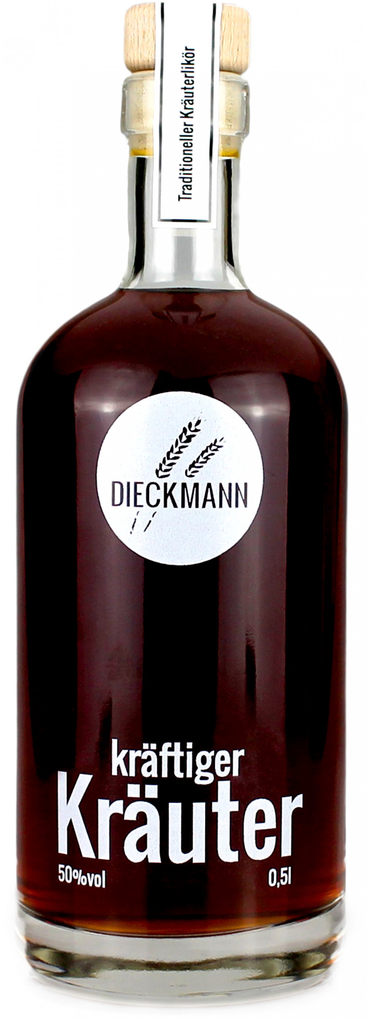 Weizenbrennerei & Likörmanufaktur Dieckmann kräftiger Kräuter Kräuterlikör LIKÖR 50%vol., 0,5l