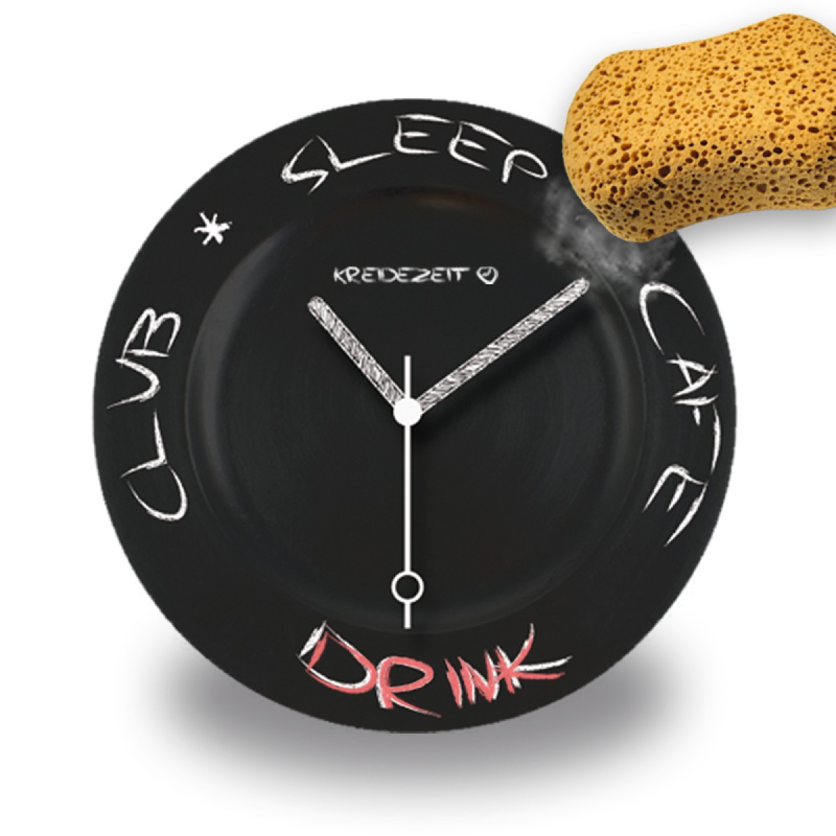 Ambientshop Kreidezeit – Die Wanduhr als Tafel für Deine Kreidegrafiken und Textbotschaften