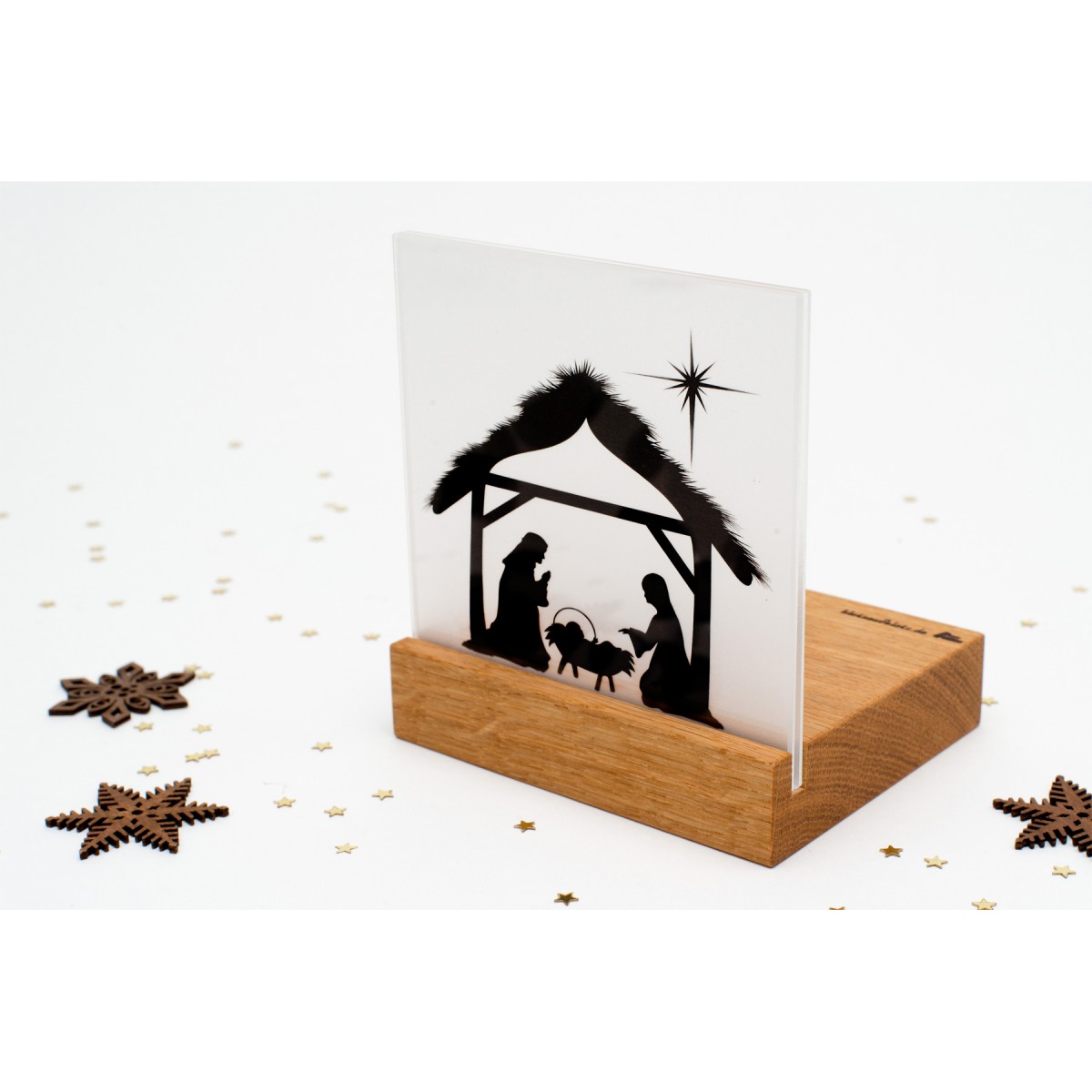 klotzaufklotz Weihnachtskrippe Mini Bethlehem Holz (Eiche)