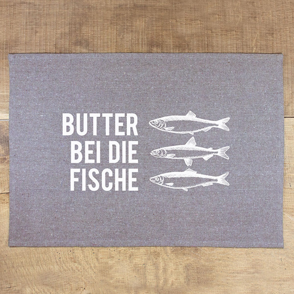 Bow & Hummingbird Tischset "Butter bei die Fische" (4 Stück)